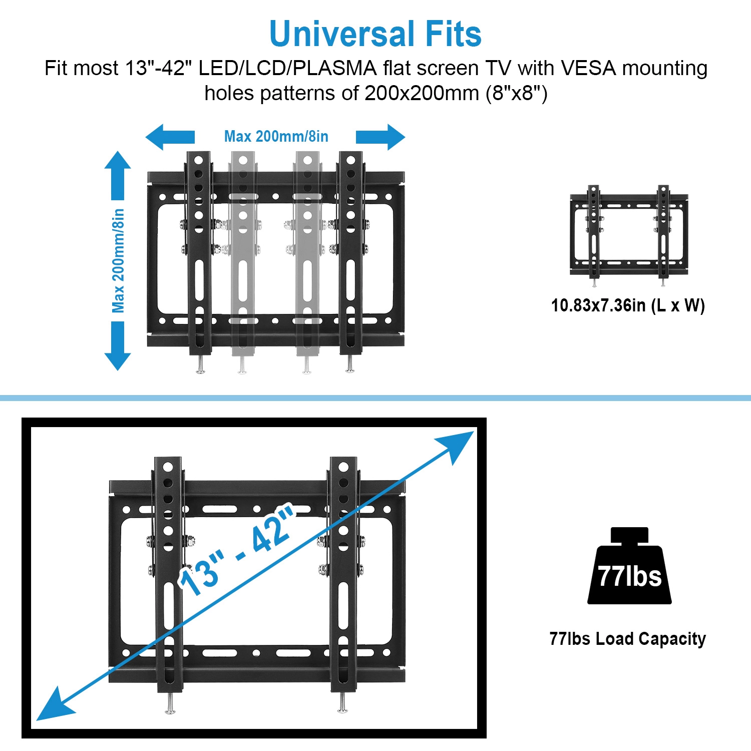 GBruno Tilting 42 Inch TV Wall Mount Bracket