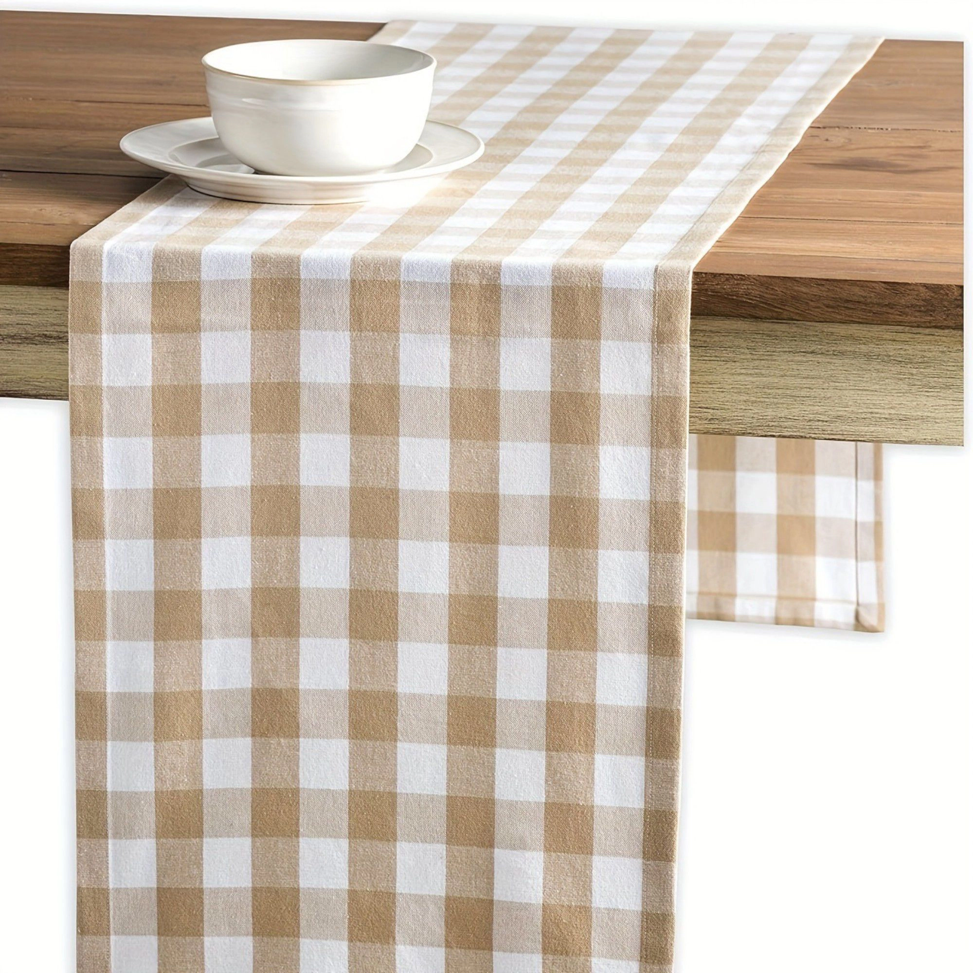 Alilang Unisex Gingham Checkered Tablecloth with Classic Square Pattern