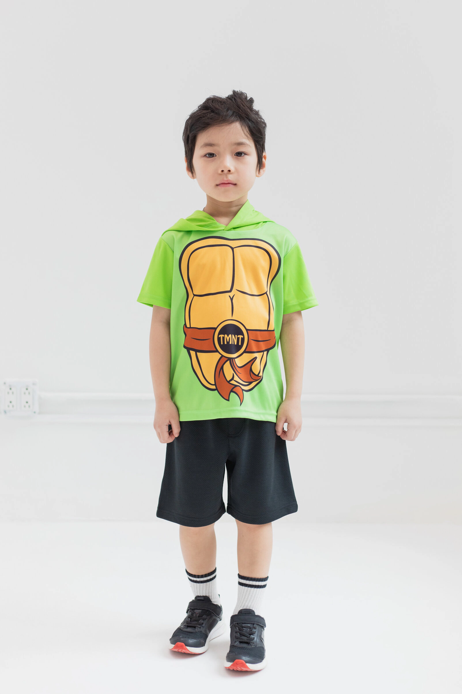 Teenage Mutant Ninja Turtles Raphael Boys' Cosplay 2-Piece Hooded Tee and Shorts Set