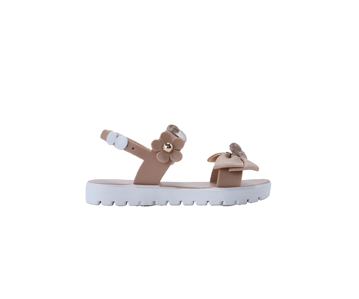 bebe Toddler Girl's Sandals with Back Strap and Bow Detail