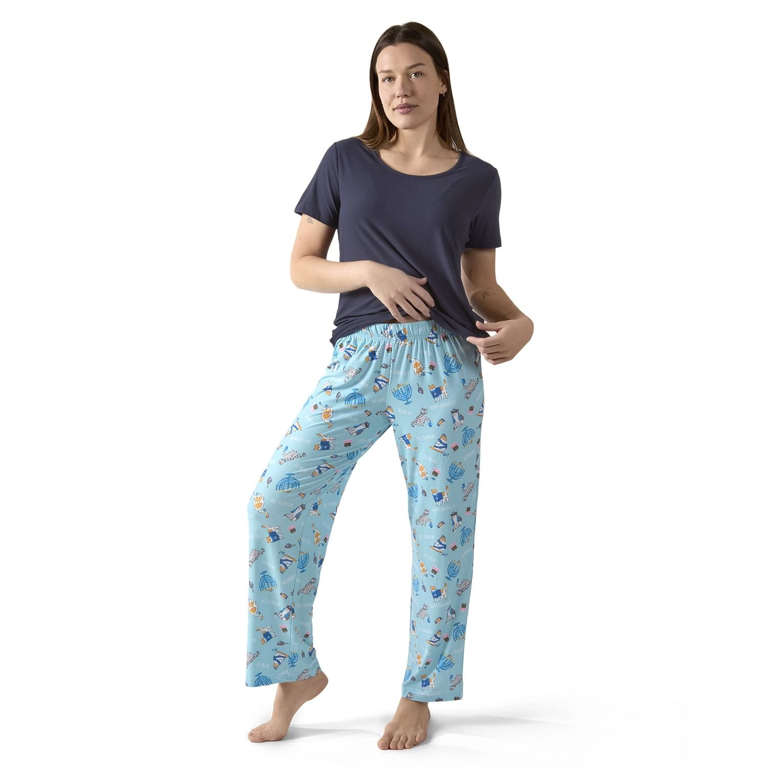 MeMoi Women's Hanukcat Two-Piece Pajama Set a Bag