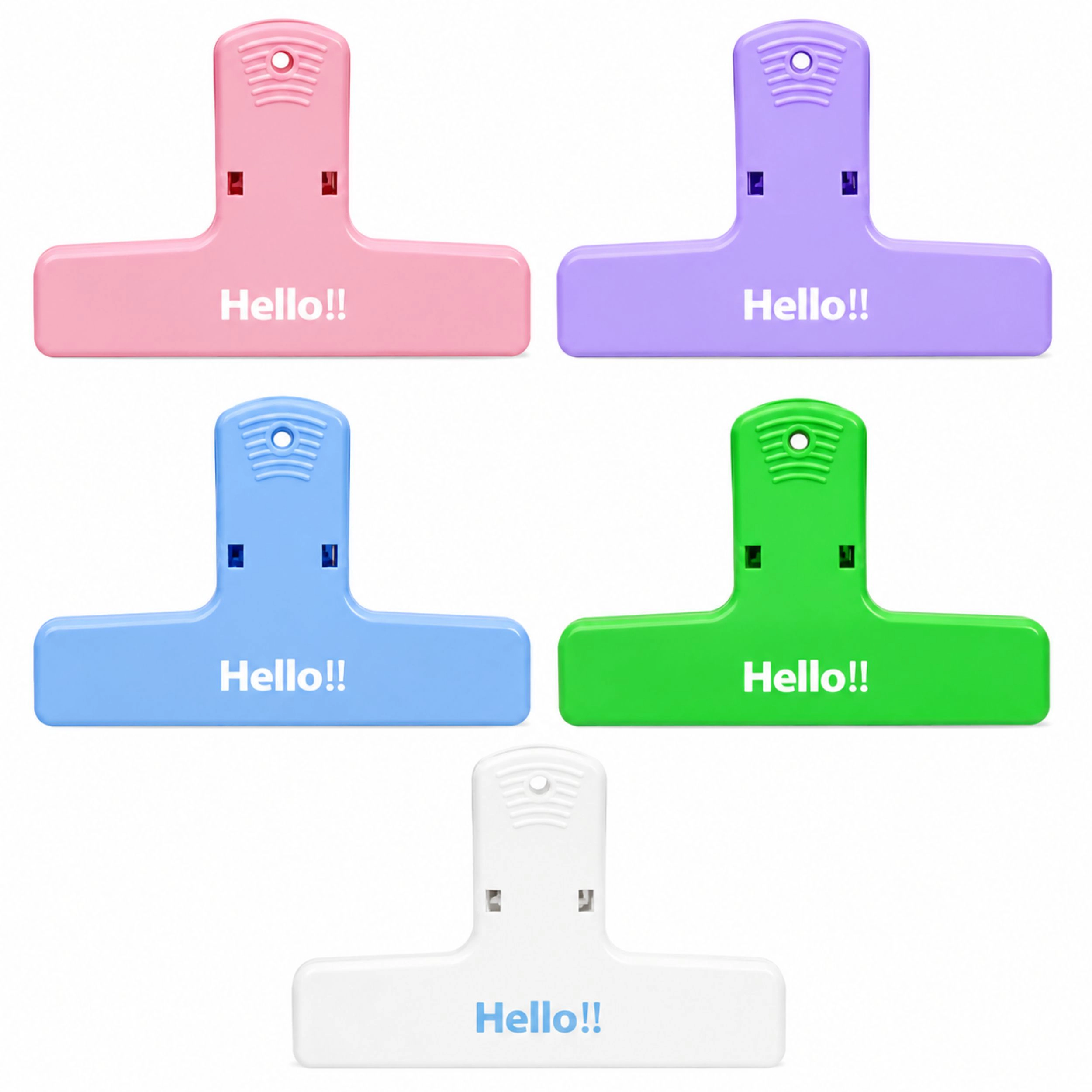 Home Collection Pack of 5 Magnetic Bag Clips Refrigerator Chip Clips Food Storage Sealers