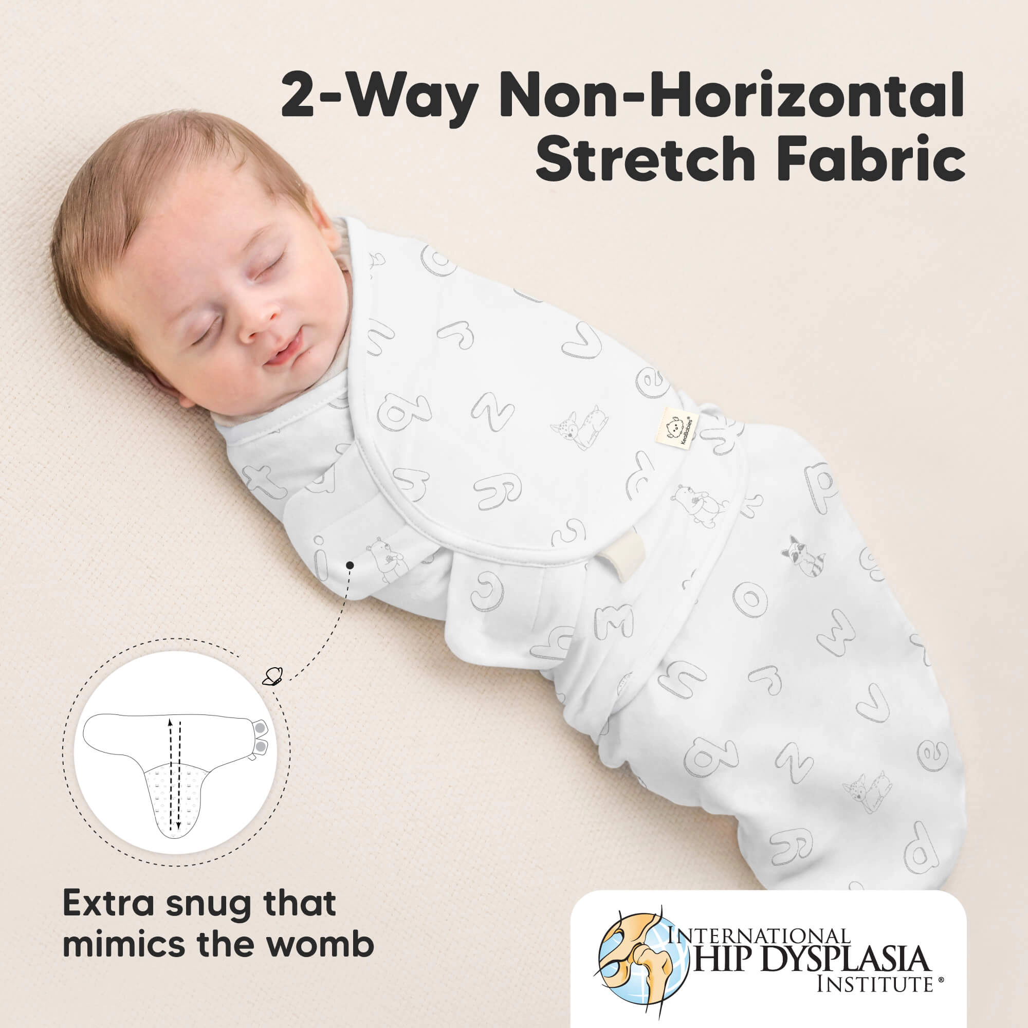 KeaBabies 3-Pack Soothe Swaddle Wraps