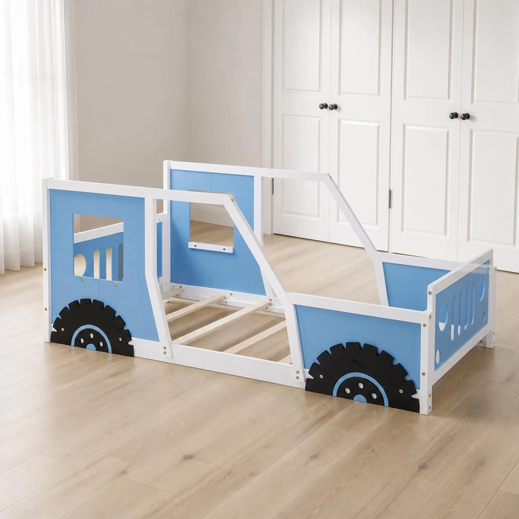 GOODSILO Twin Solid Wood Single Bed Frame
