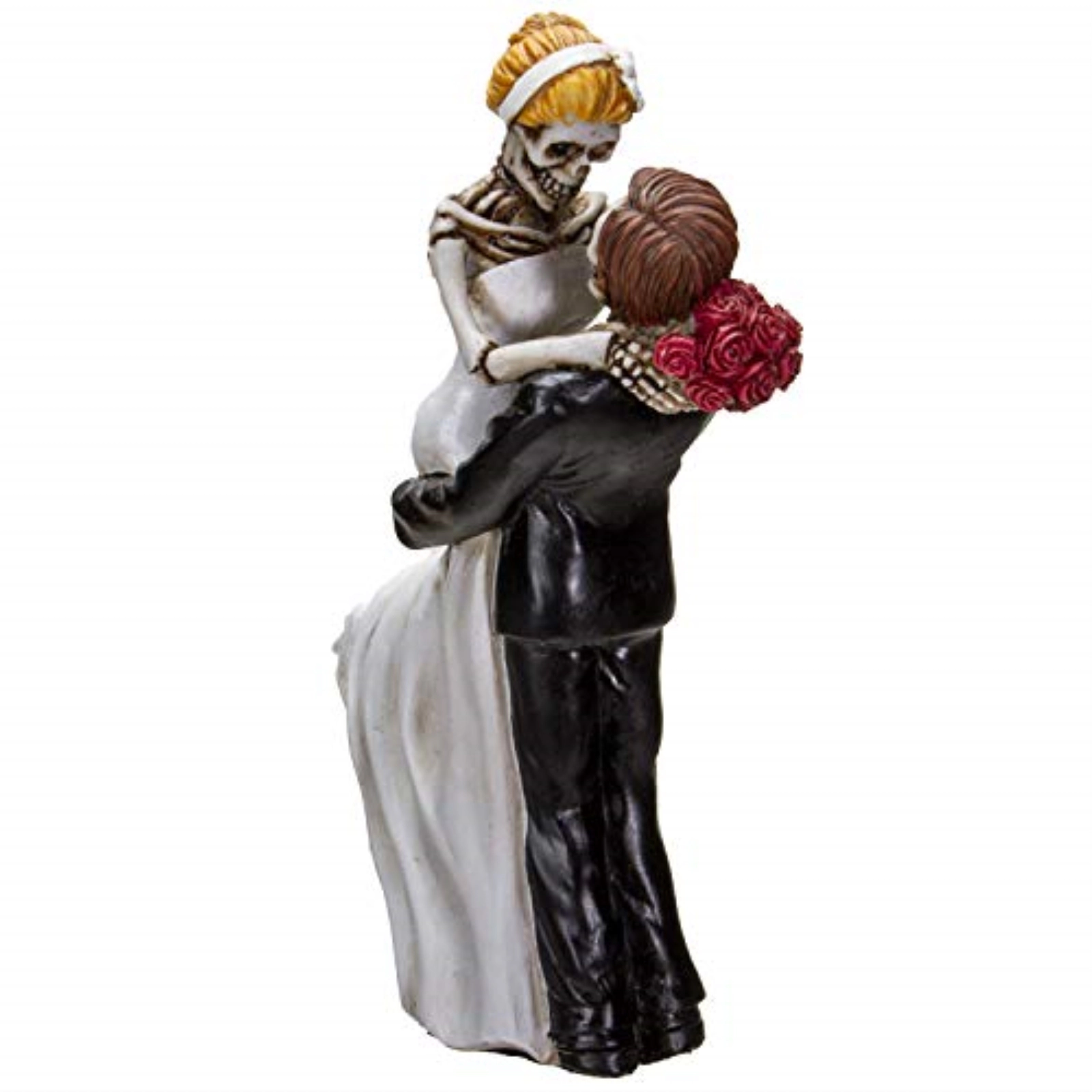 Pacific Giftware Love Never Dies Skeleton Bride and Groom Wedding Couple Resin Figurine 6.25 inch