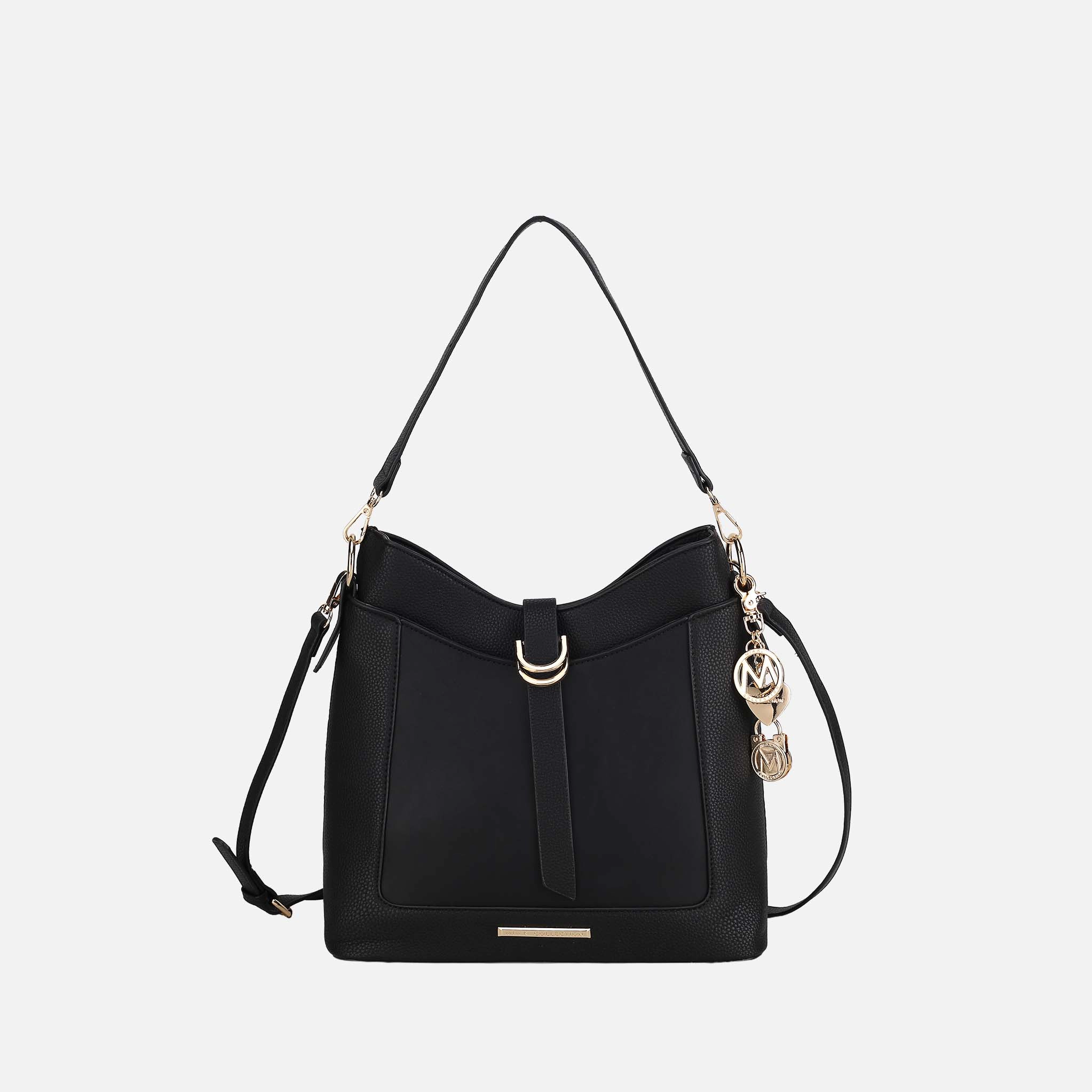 MKF Collection Geneva Women's Shoulder Bag - Vegan Leather Handbag with Keychain