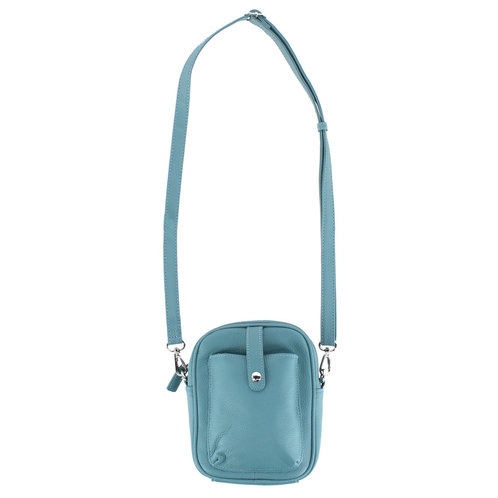 Cal-Wyn Women's Leather Phone Pocket Crossbody Handbag