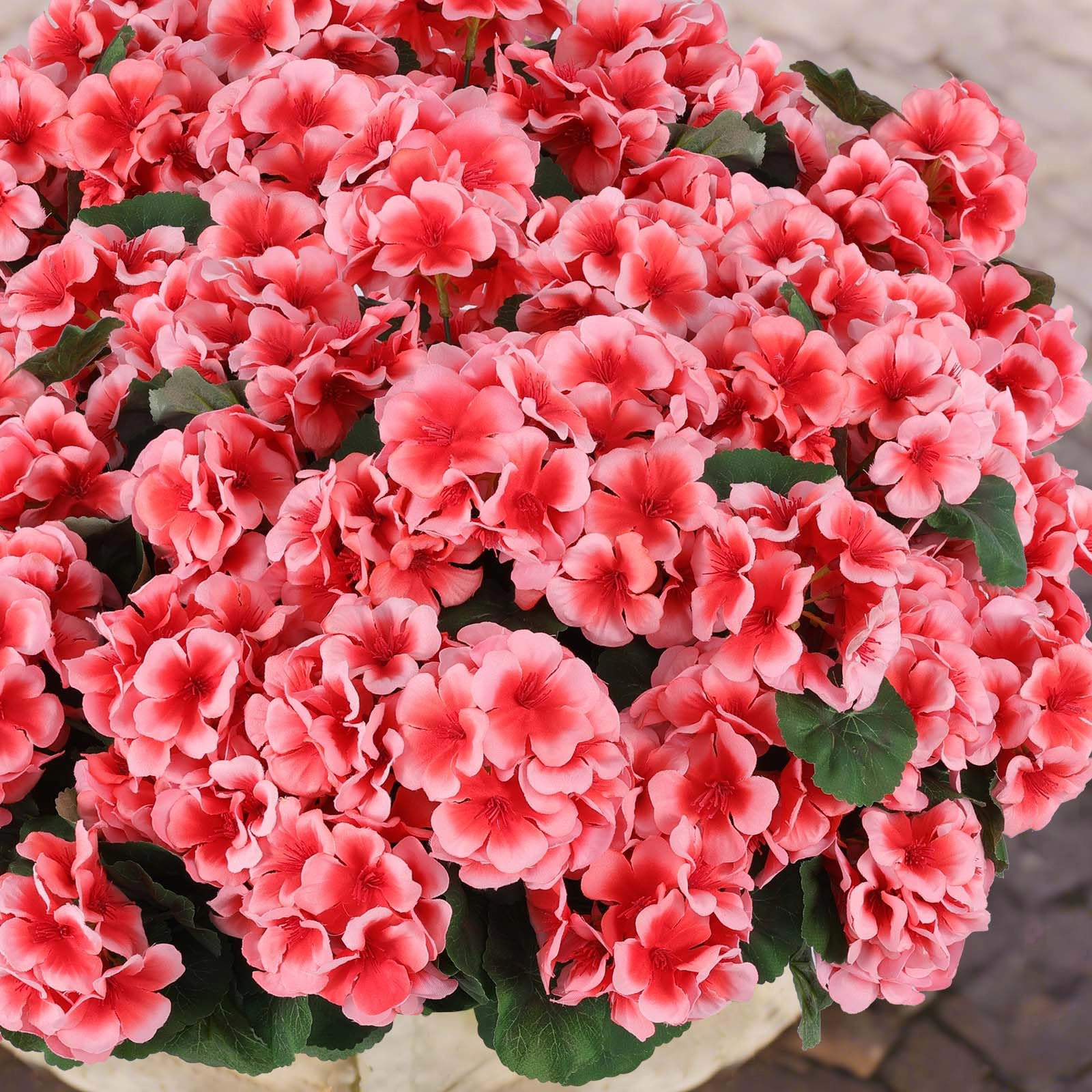 PUPWE Artificial Geranium Flowers Outdoor UV Resistant