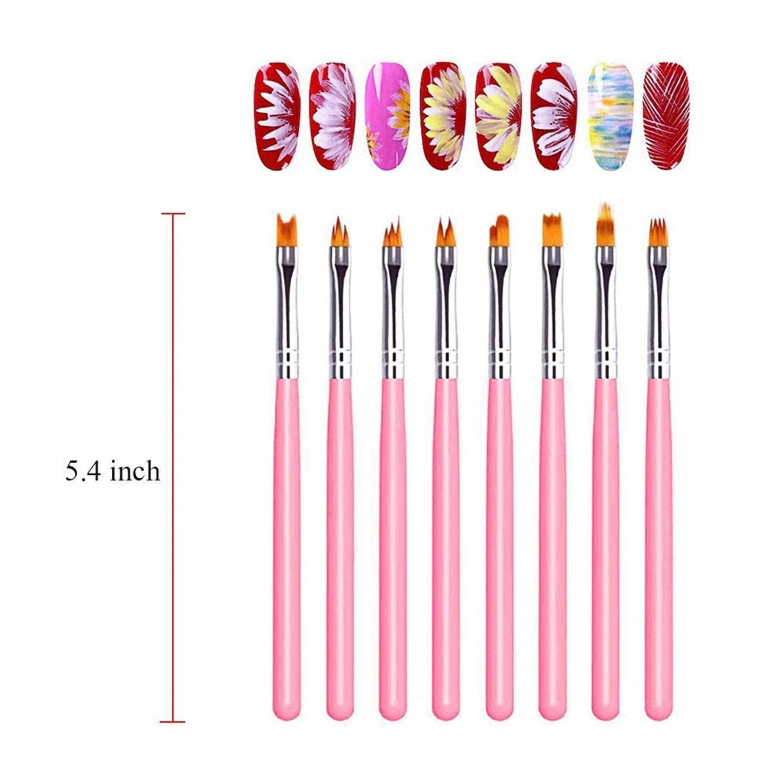 Home Collection Nail Art Painting and Detail Brush Set Pack of 8