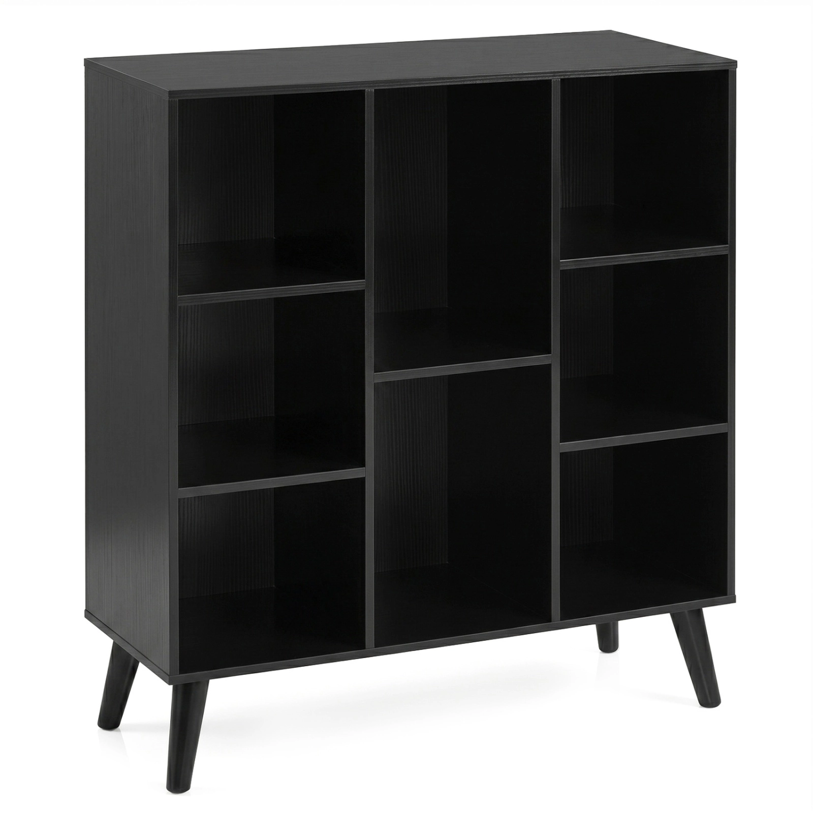 SUGIFT 8-Cube Bookcase with Raised Support Legs for Living Room