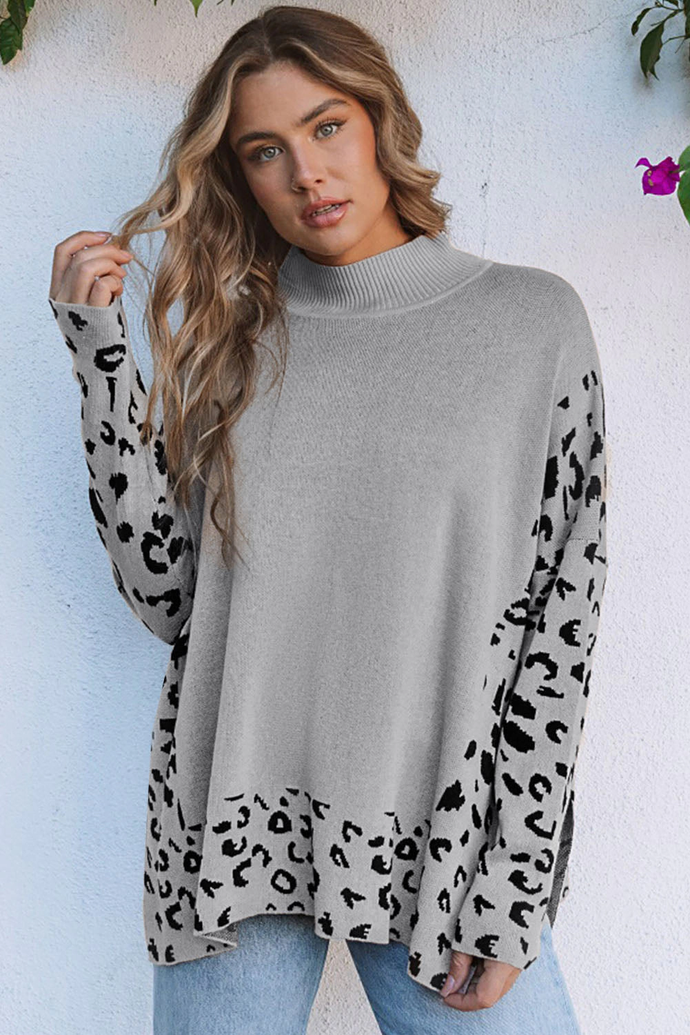 Threaded Pear Women's Isabella Side Slit Oversized Sweater