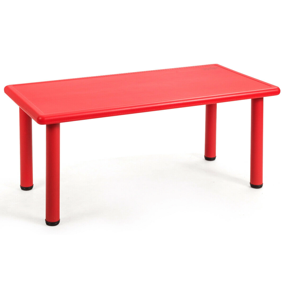 SUGIFT 47-in Kids Rectangular Learn & Play Table with HDPE Top & Steel Legs 220-lb Capacity Ages 3-8 Red & Blue 1-Piece
