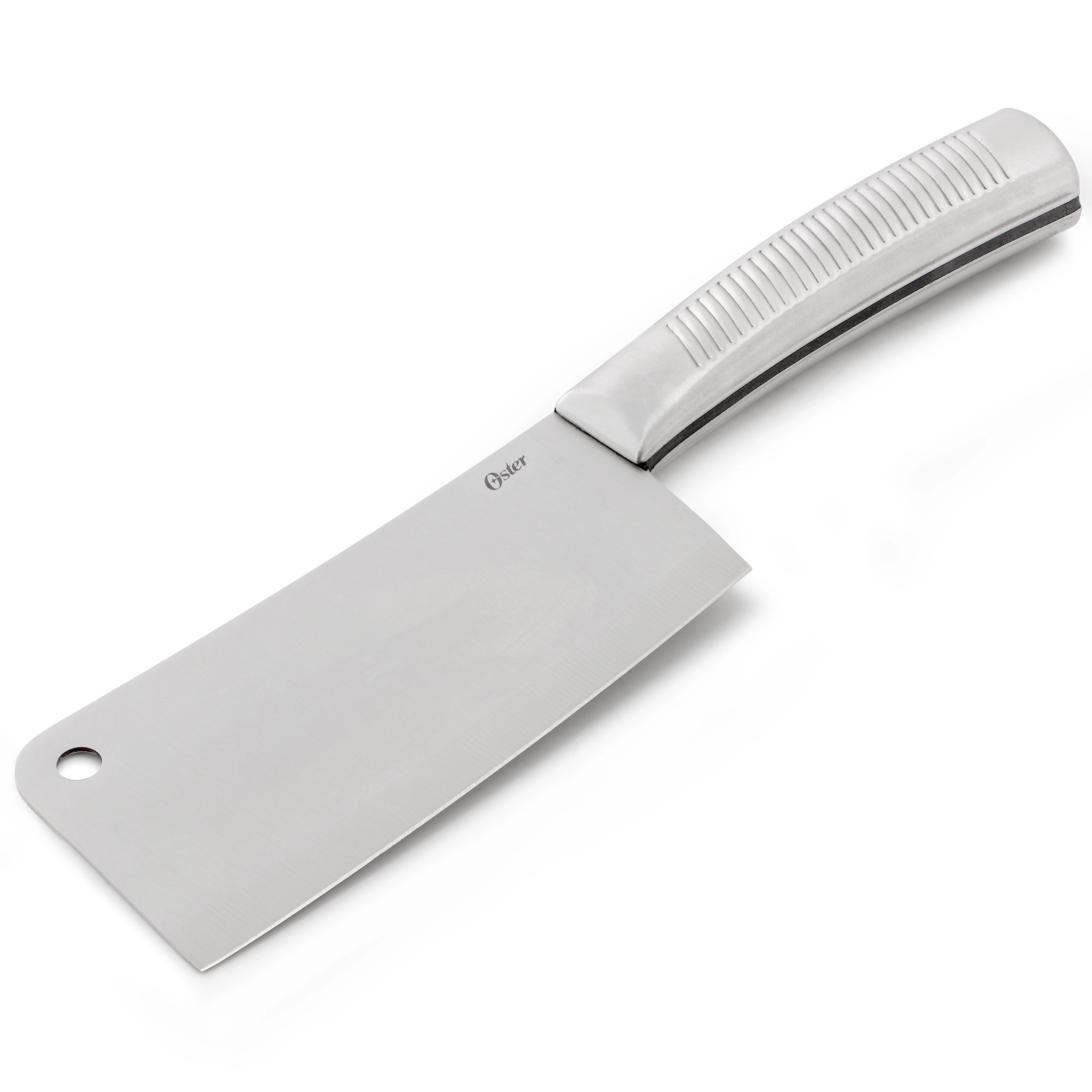 Oster Eddington 2 Piece Stainless Steel Cleaver and Scissors Set with Ridged Handles