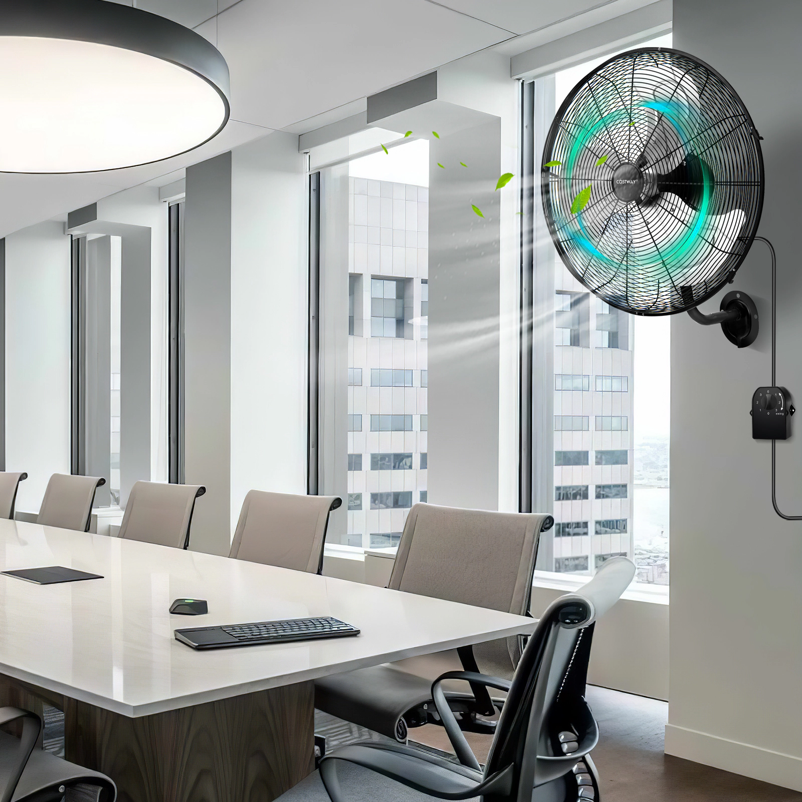 LJG 20 Inch Wall Mount Fan with 3 Fan Speeds and Adjustable Tilt Head