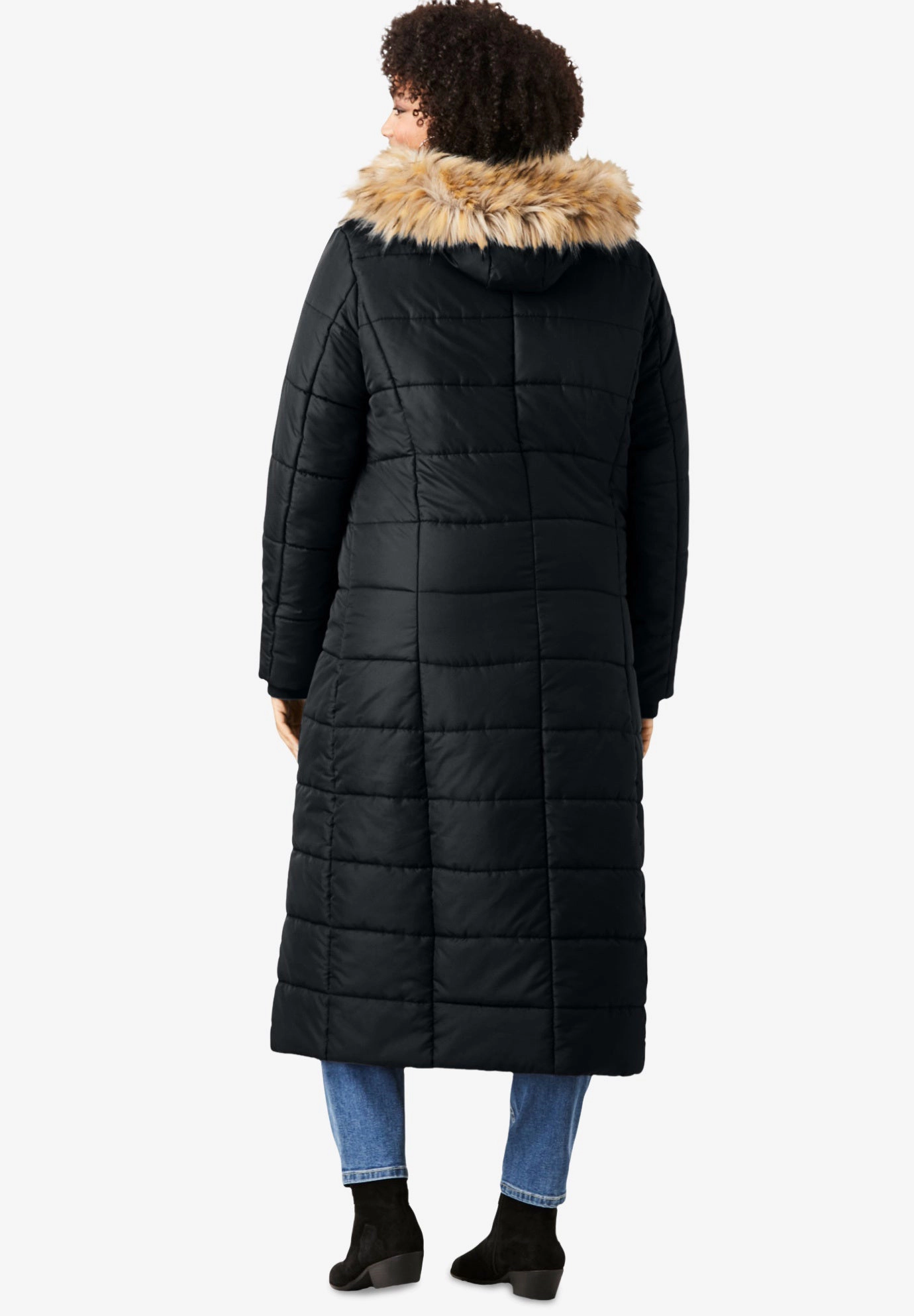 Roaman's Women's Plus Maxi Length Puffer Coat