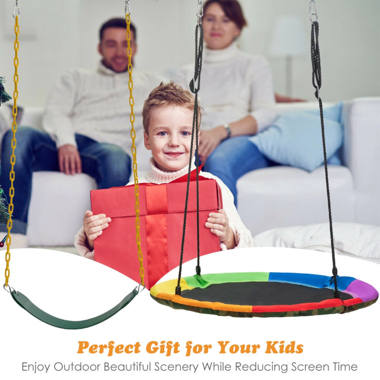 Hivvago 2-Pack Swing Set Swing Seat Replacement and Saucer Tree Swing (Without Stand)