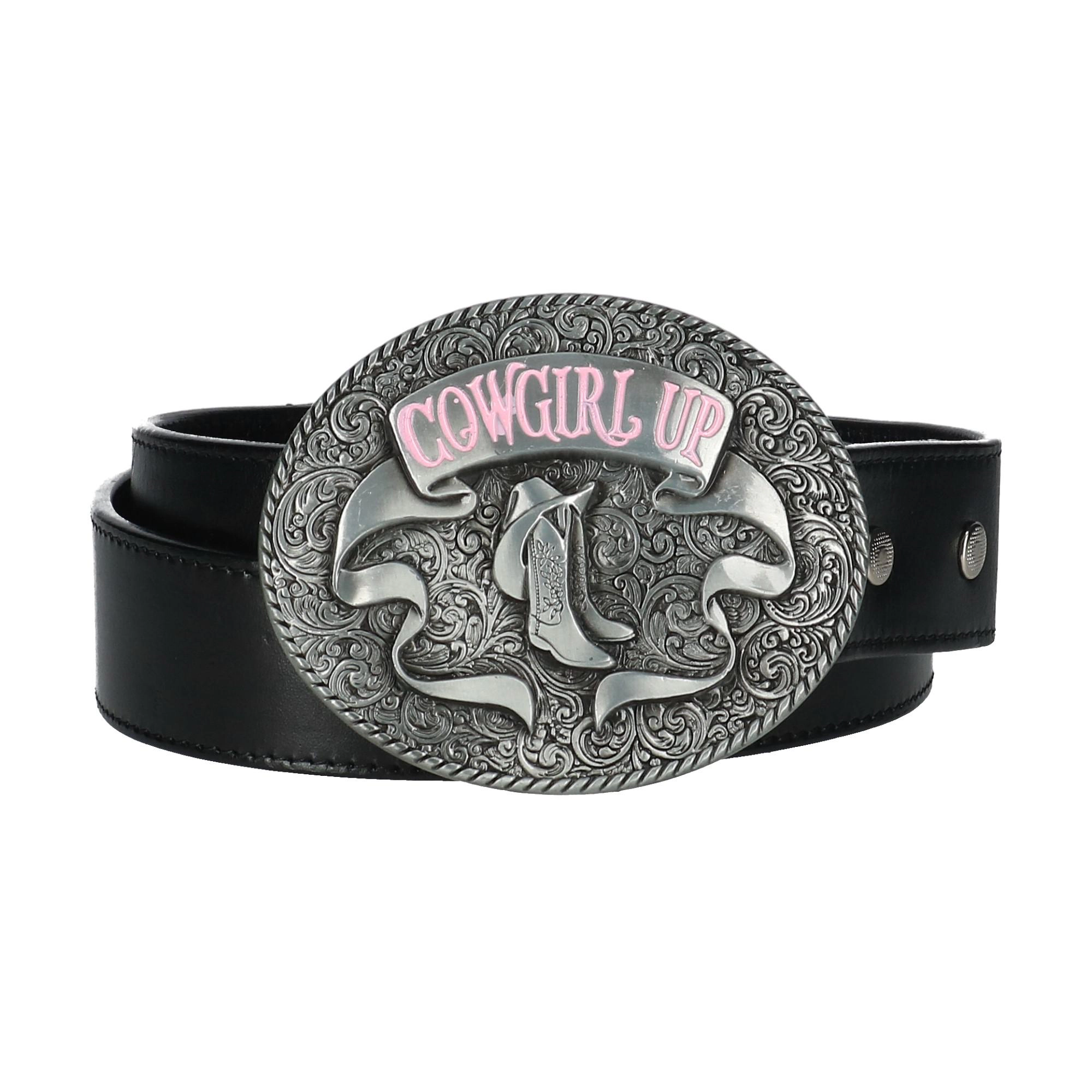 CTM Cowgirl Up Belt Buckle with Boots