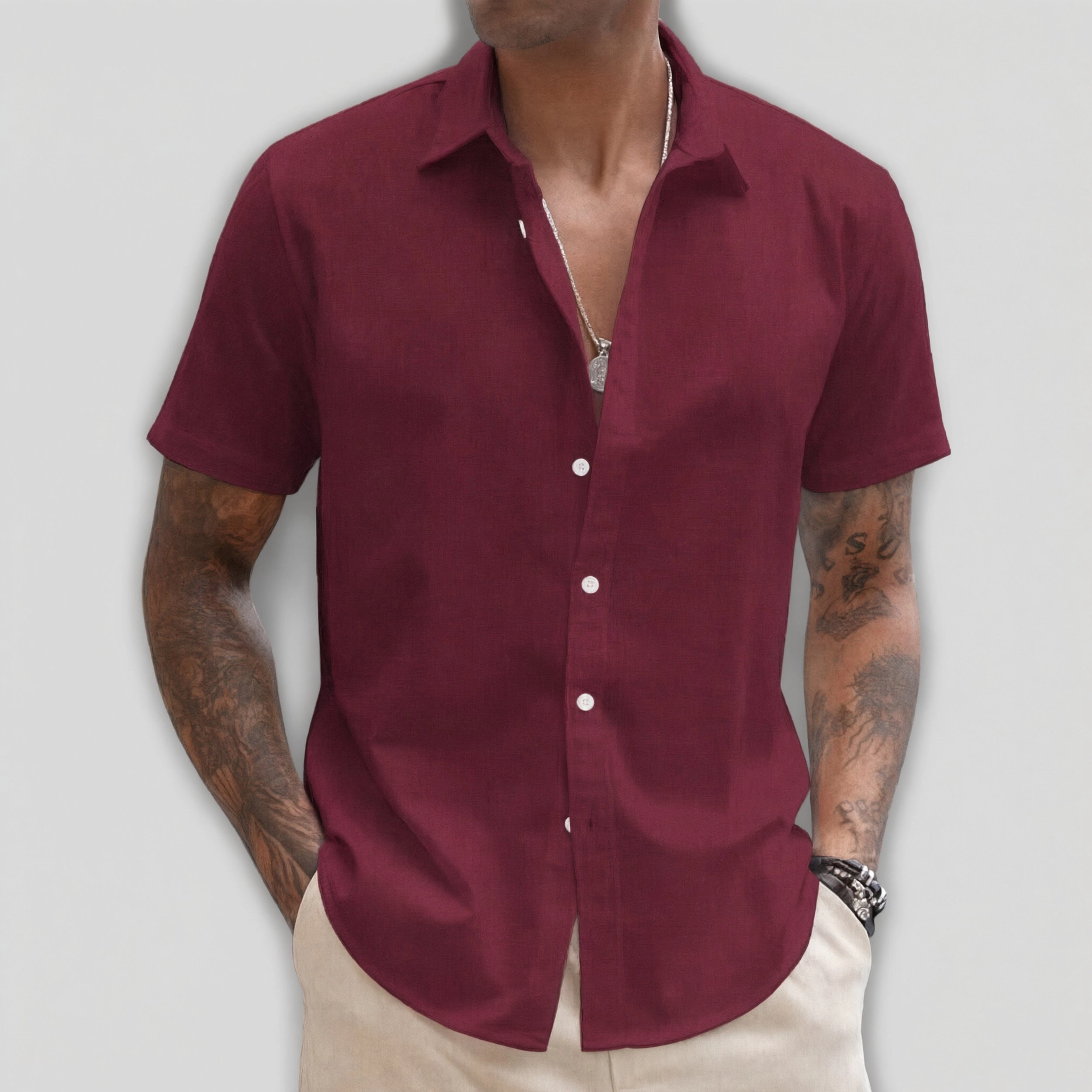 COOFANDY Men's Regular Fit Short Sleeve Camp Shirt