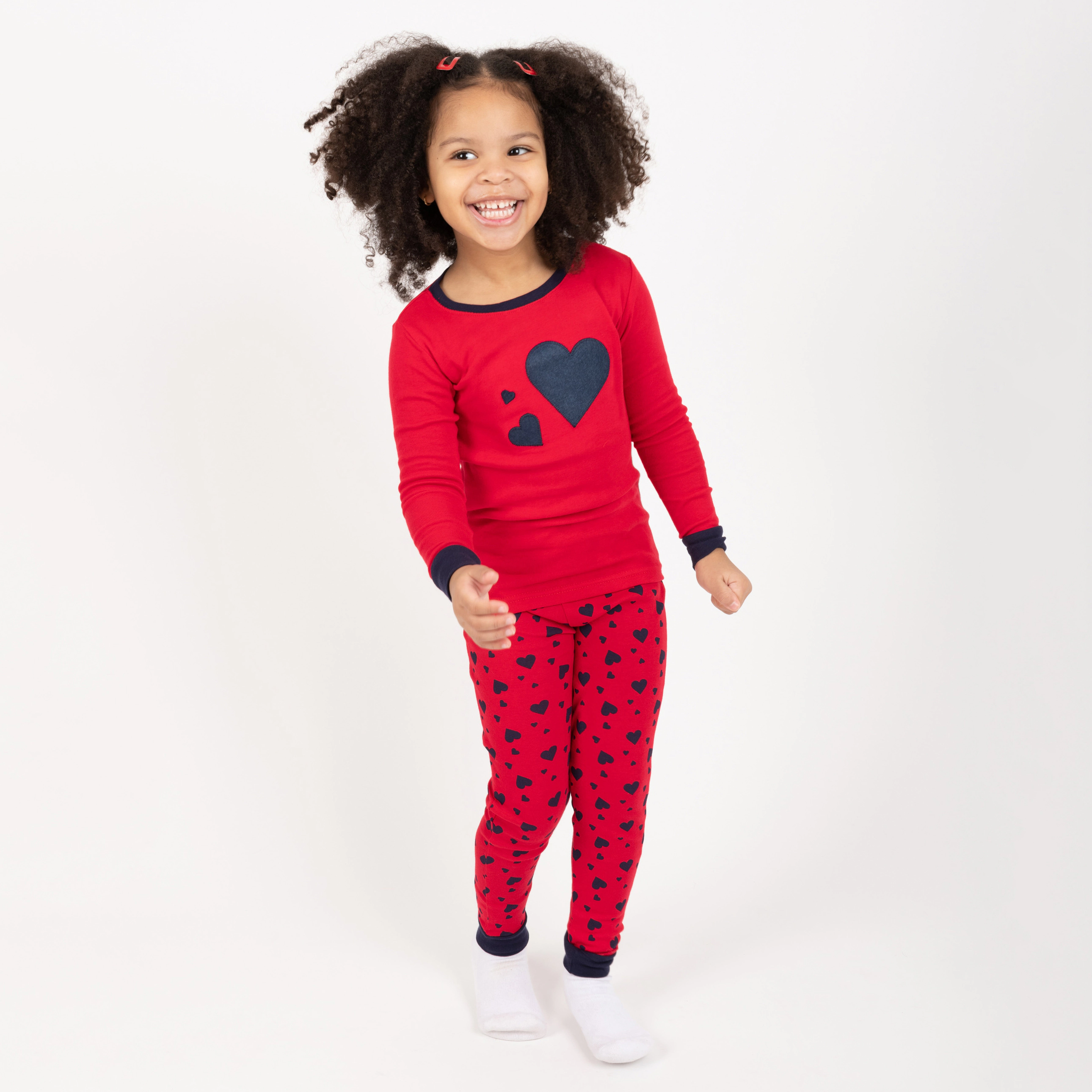 Leveret Baby/Toddler/Kids 2-pc Cotton Snug Fit Valentine Heart Pajamas