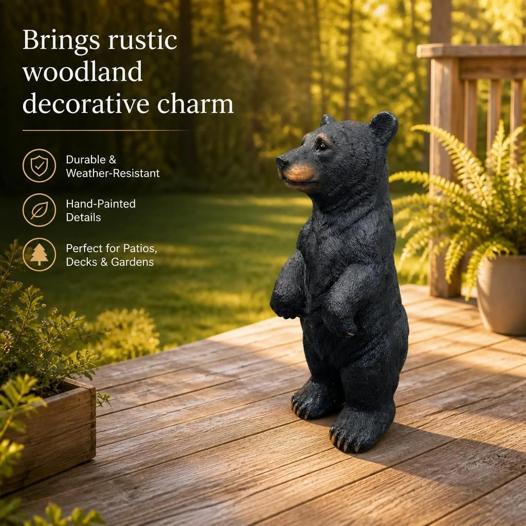 WOW PIONEER Modern Abstract Resin Standing Statue for Home Office Entryway Living Room Patio