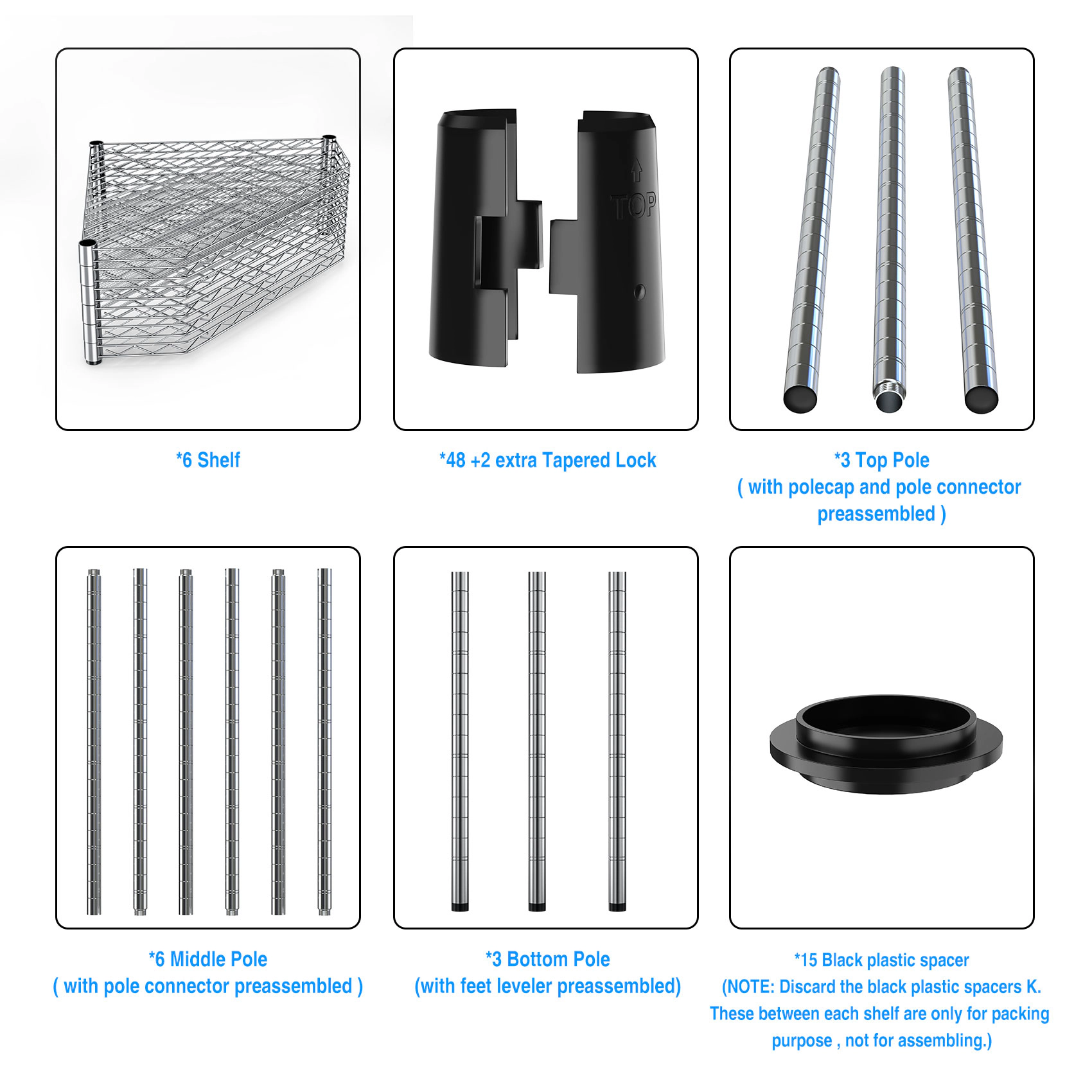 Flynama HexaTier Pro Corner Rack Adjustable Chrome Heavy Duty Space Saving Unit for Bathroom Kitchen and Living Room