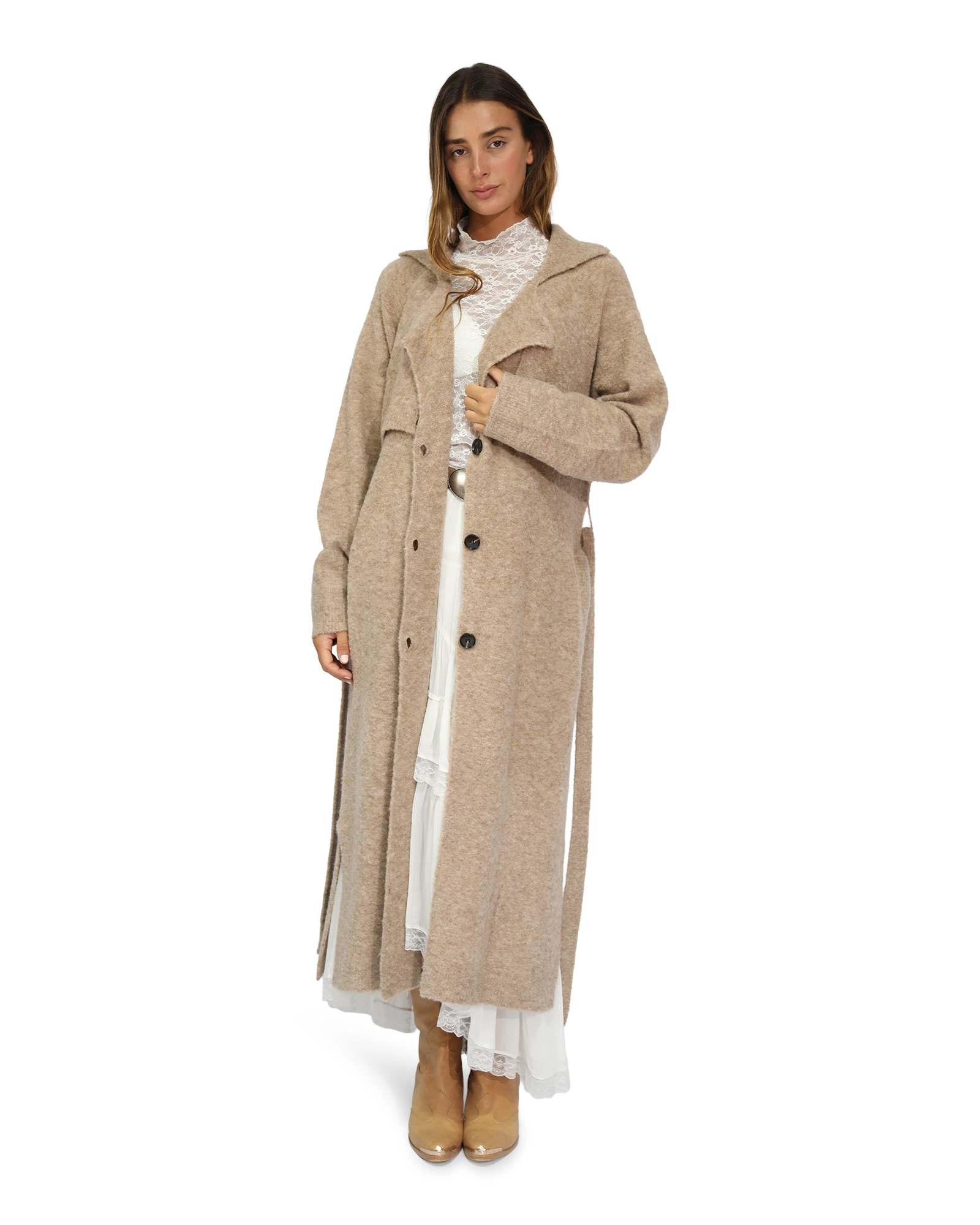 Belle & Bloom Live Dream Maxi Trench Cardigan