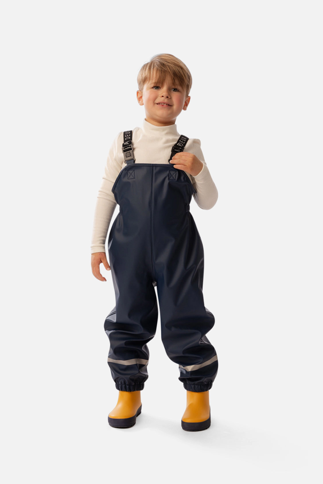 Deux par Deux Unisex Adjustable Suspender Rain Overalls