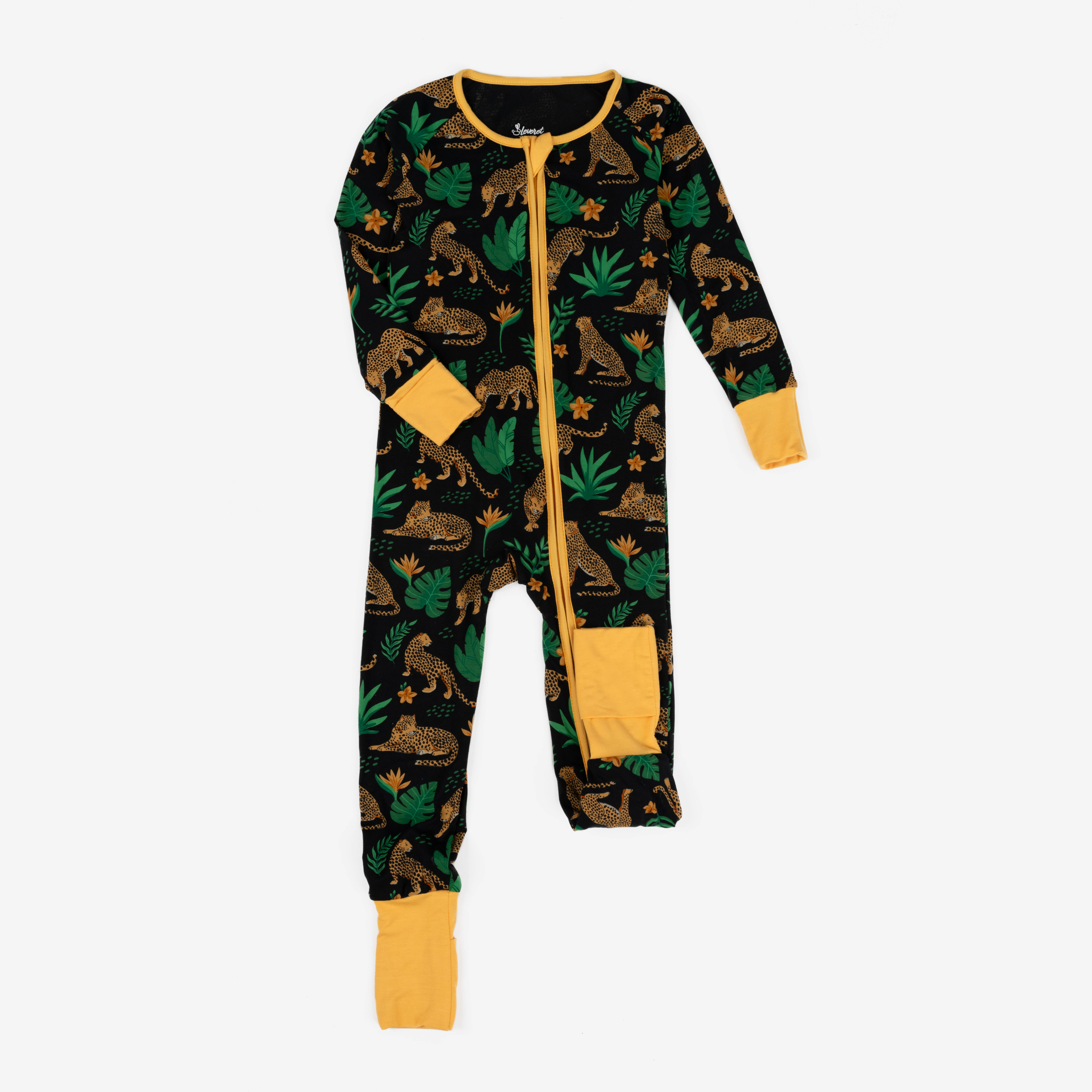 Leveret Toddler 1-pc Cooling Viscose Long Sleeve Animal Footed Pajamas