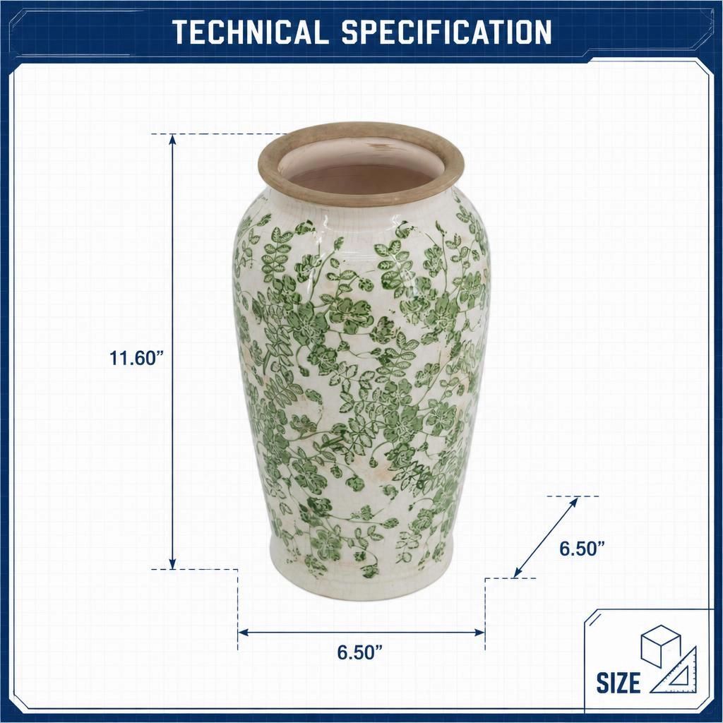 Toemoa Cylindrical Ceramic Planter for Indoor Plants