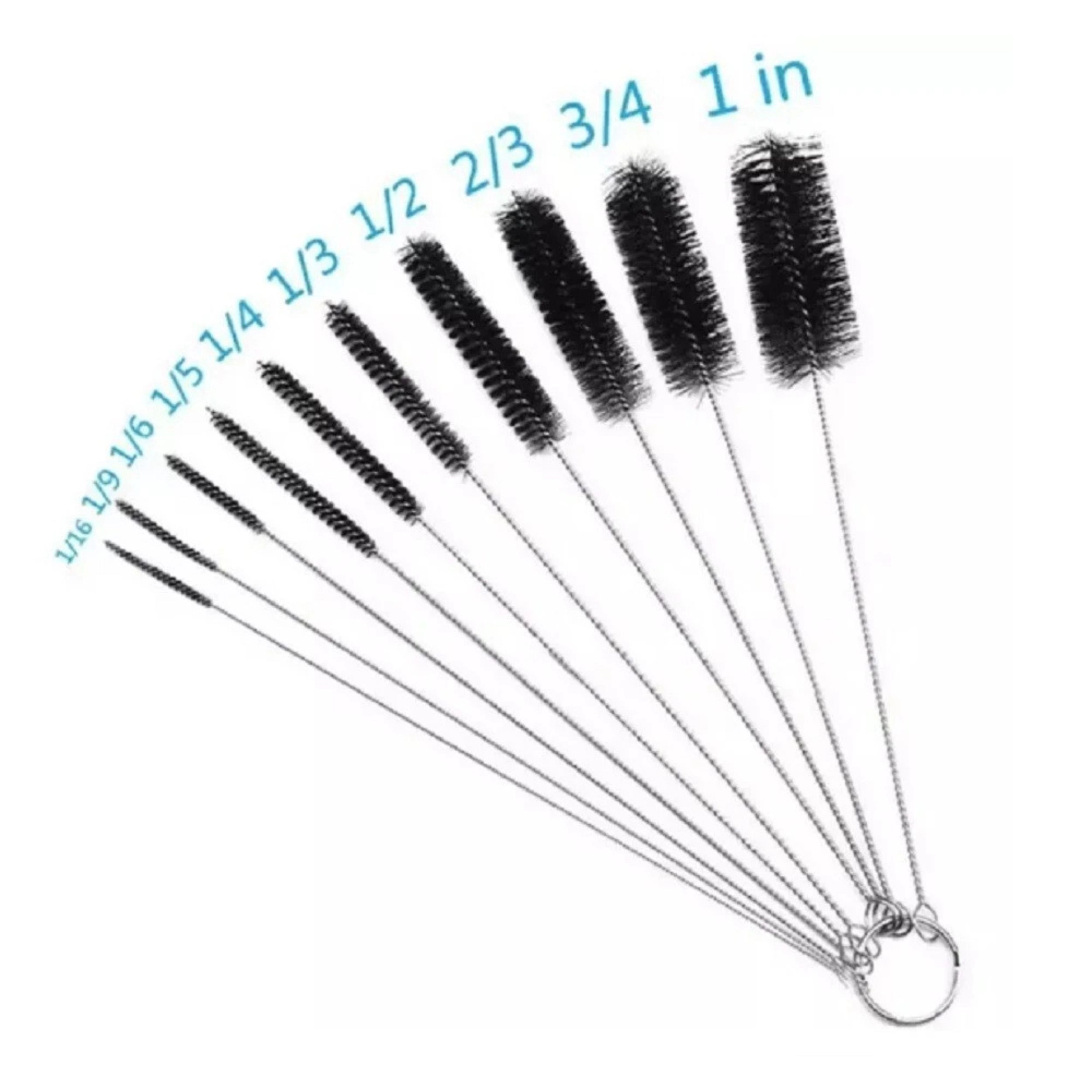 Home Collection Pack of 10 Straw Cleaning Brush Set Nylon Tube Pipe Brushes