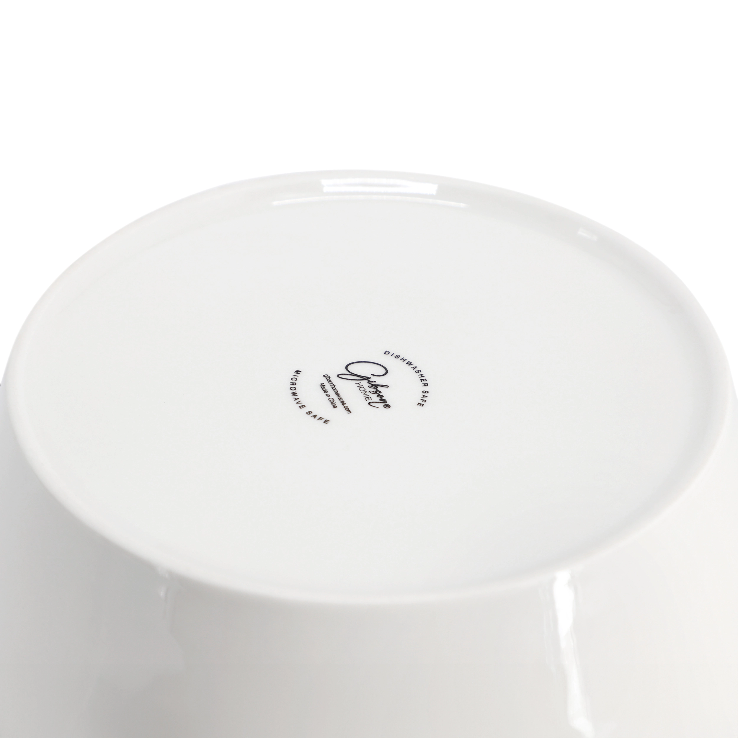 Gibson Home 2 Piece 6.75 Inch Round Fine Ceramic Side Bowl Sets in White