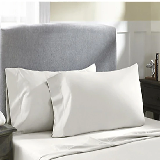Perthshire Platinum Concepts 800 Thread Count Solid Sateen Sheet 4 Piece Set Queen Ivory