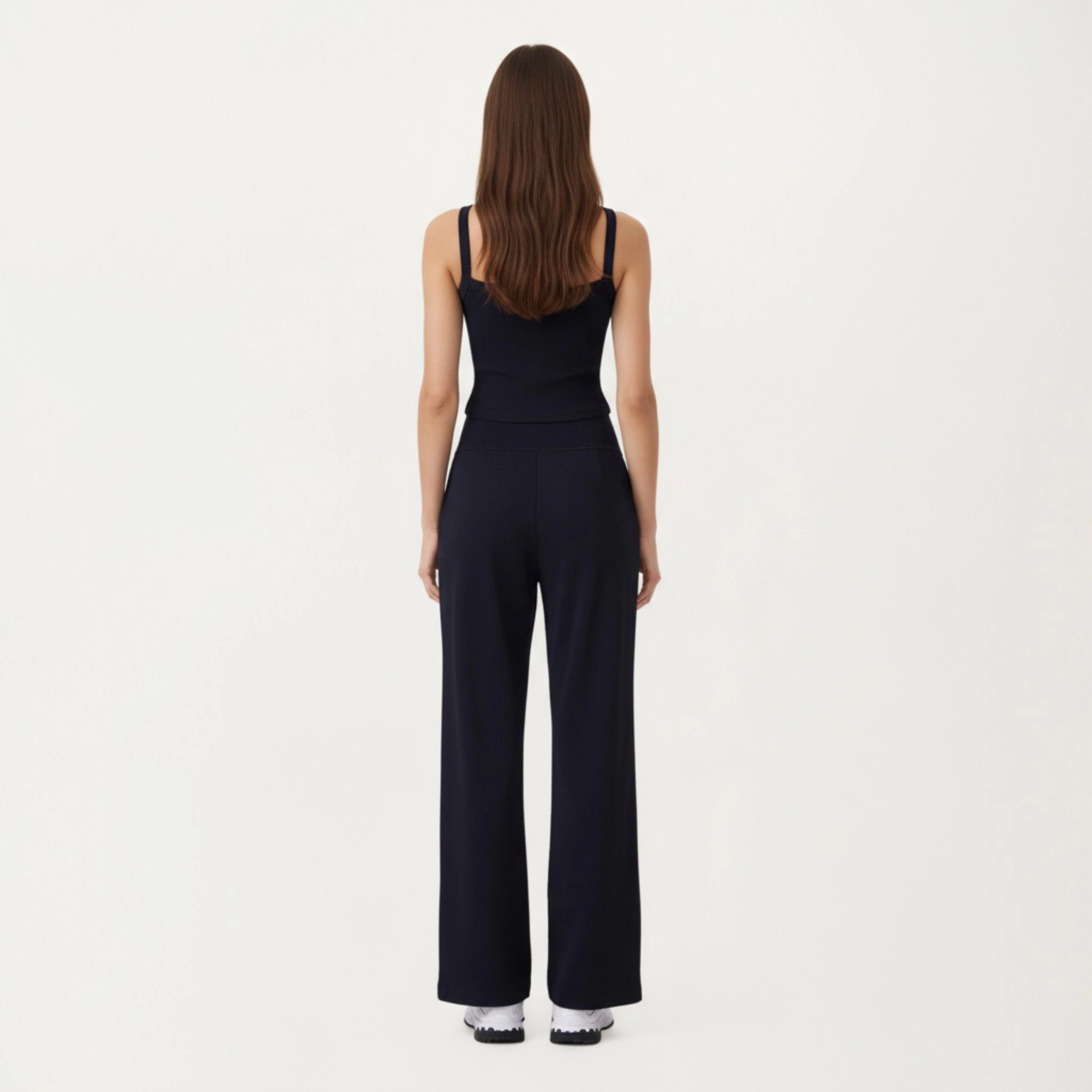 Anna-Kaci Women's High-Waist Wide-Leg Sweatpants with Side Pockets and Smooth Stretch Fabric