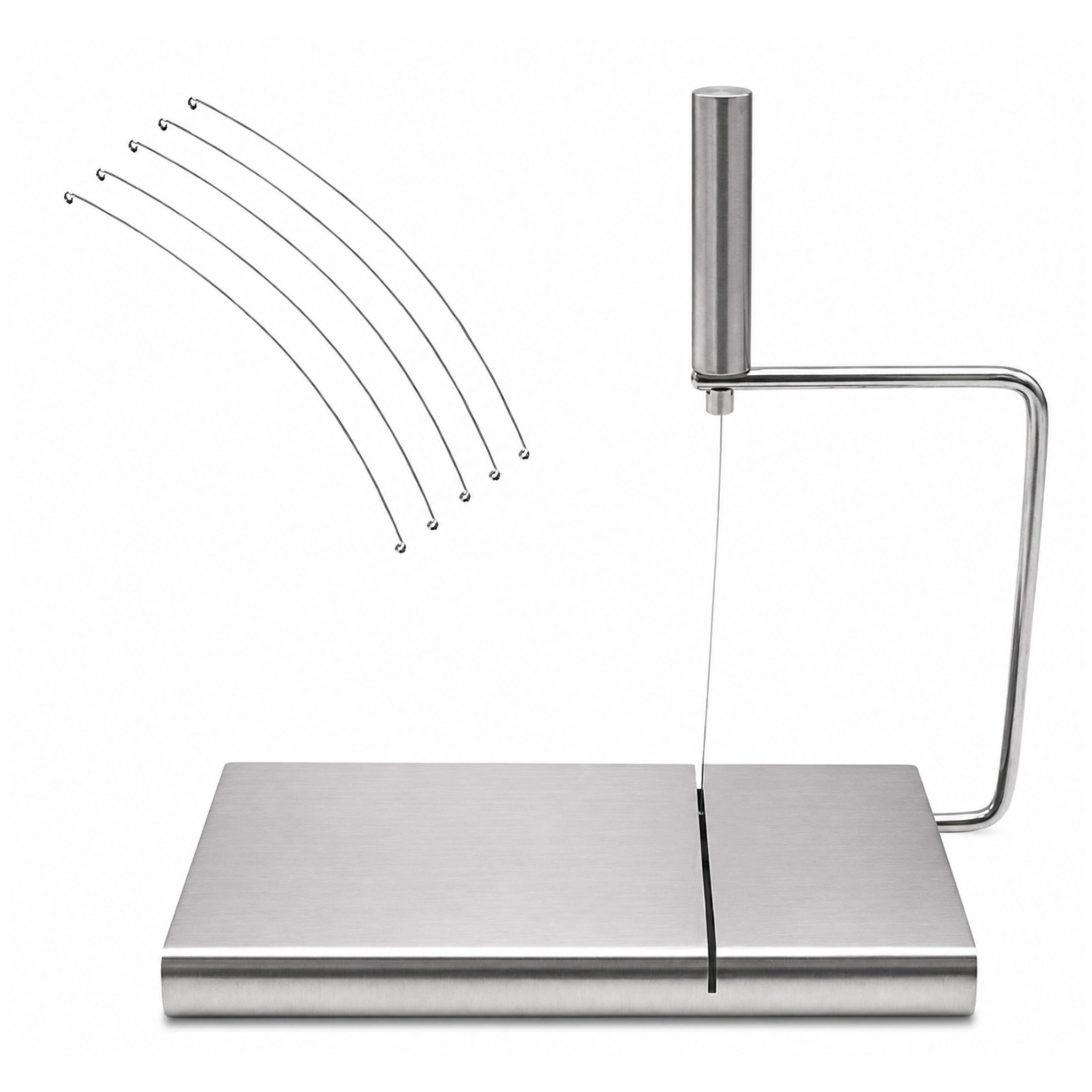 Home Collection Stainless Steel Cheese Slicer Board with 5 Replacement Wires