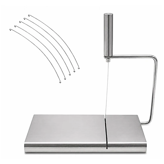 Home Collection Stainless Steel Cheese Slicer Board with 5 Replacement Wires