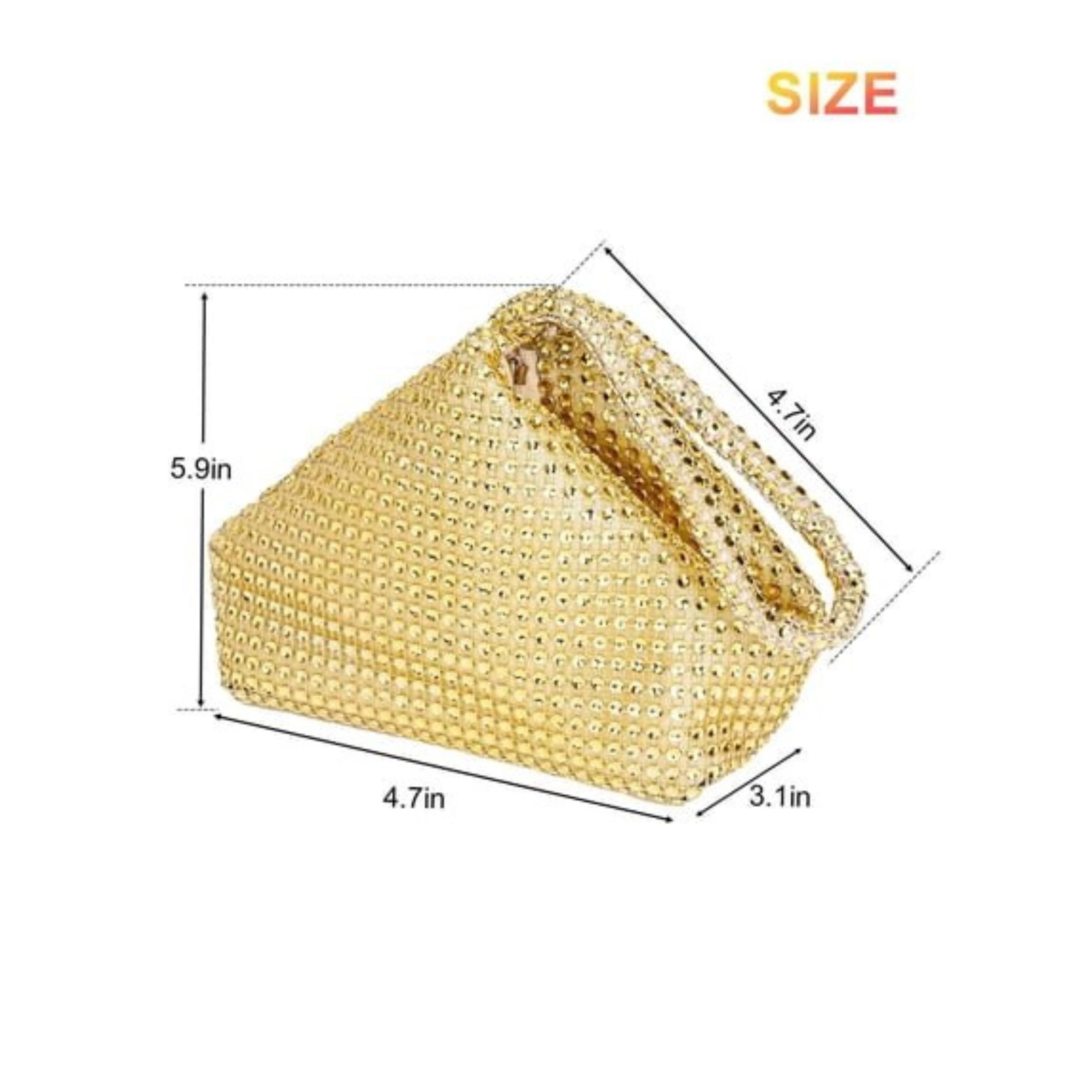 Home Collection Women’s Rhinestone Triangle Clutch Evening Wristlet Purse