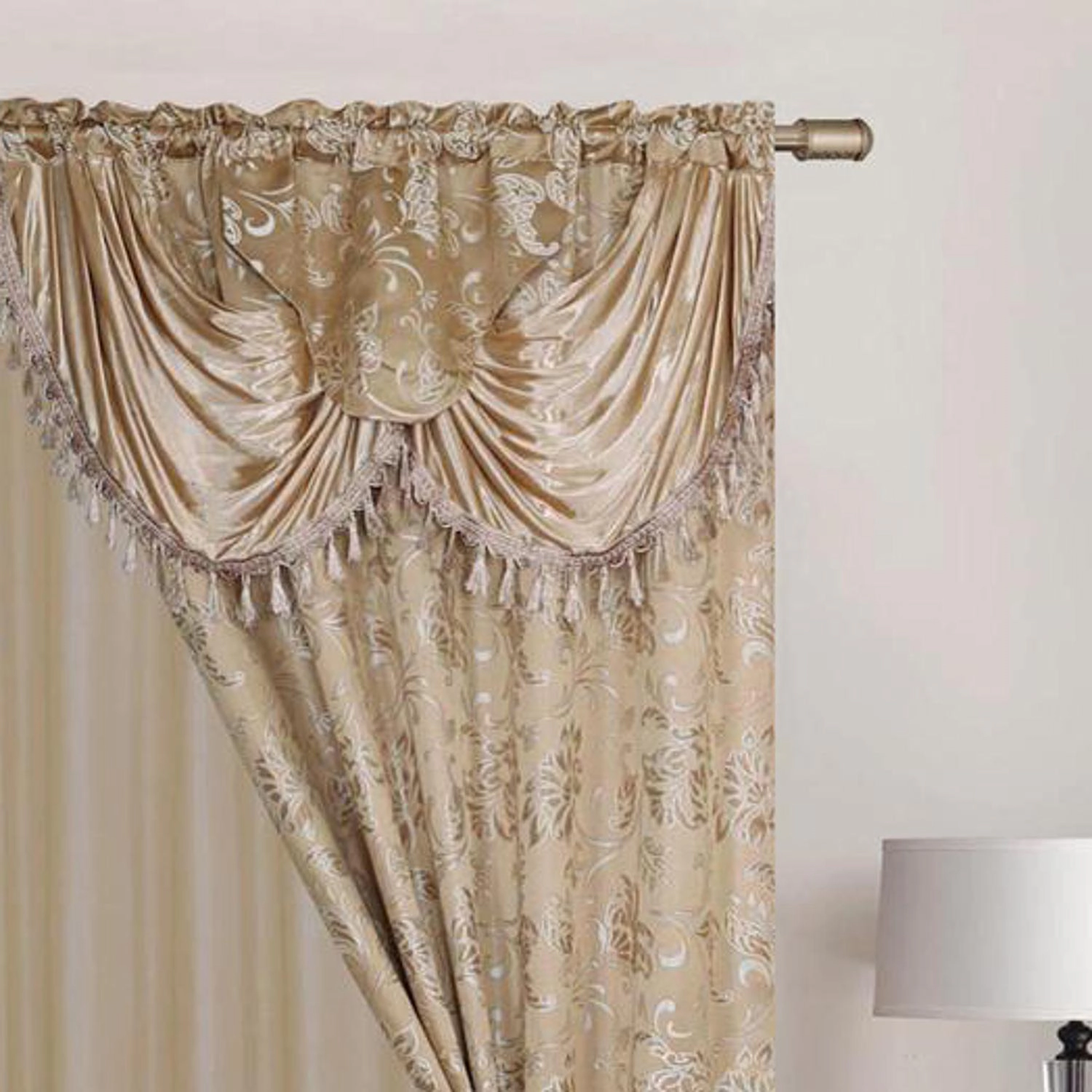 Rt Designers Collection Clayton 2-Piece Double Panel Modern Energy Saving Grommet Curtain Panels 54" X 84" Taupe