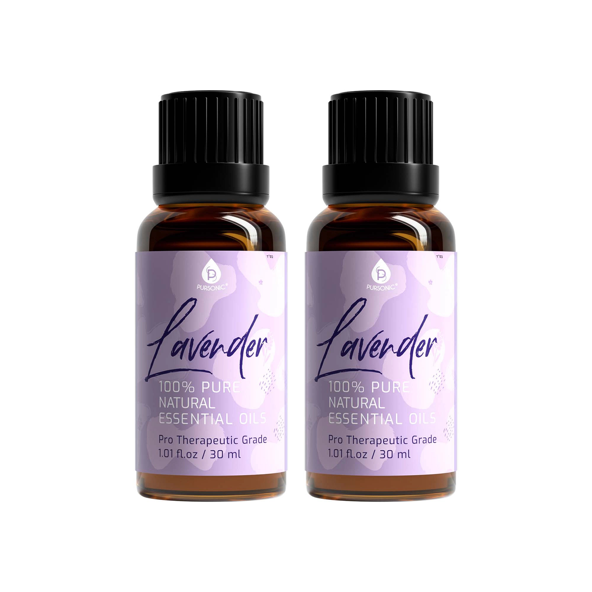 Pursonic Unisex 100% Natural Lavender Essential Oils, Pro Therapeutic Grade - 2 Count 30ML Each
