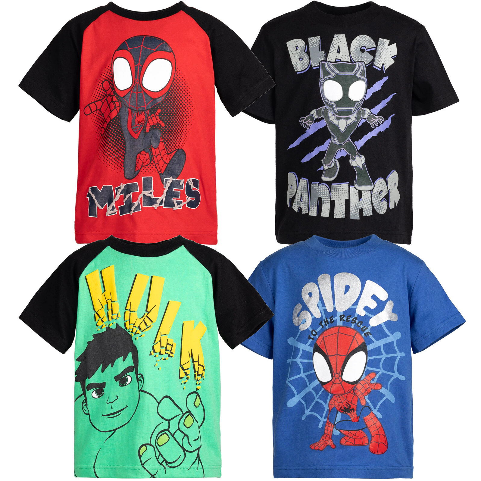 Marvel Boys' Short Sleeve T-Shirt 4-Pack