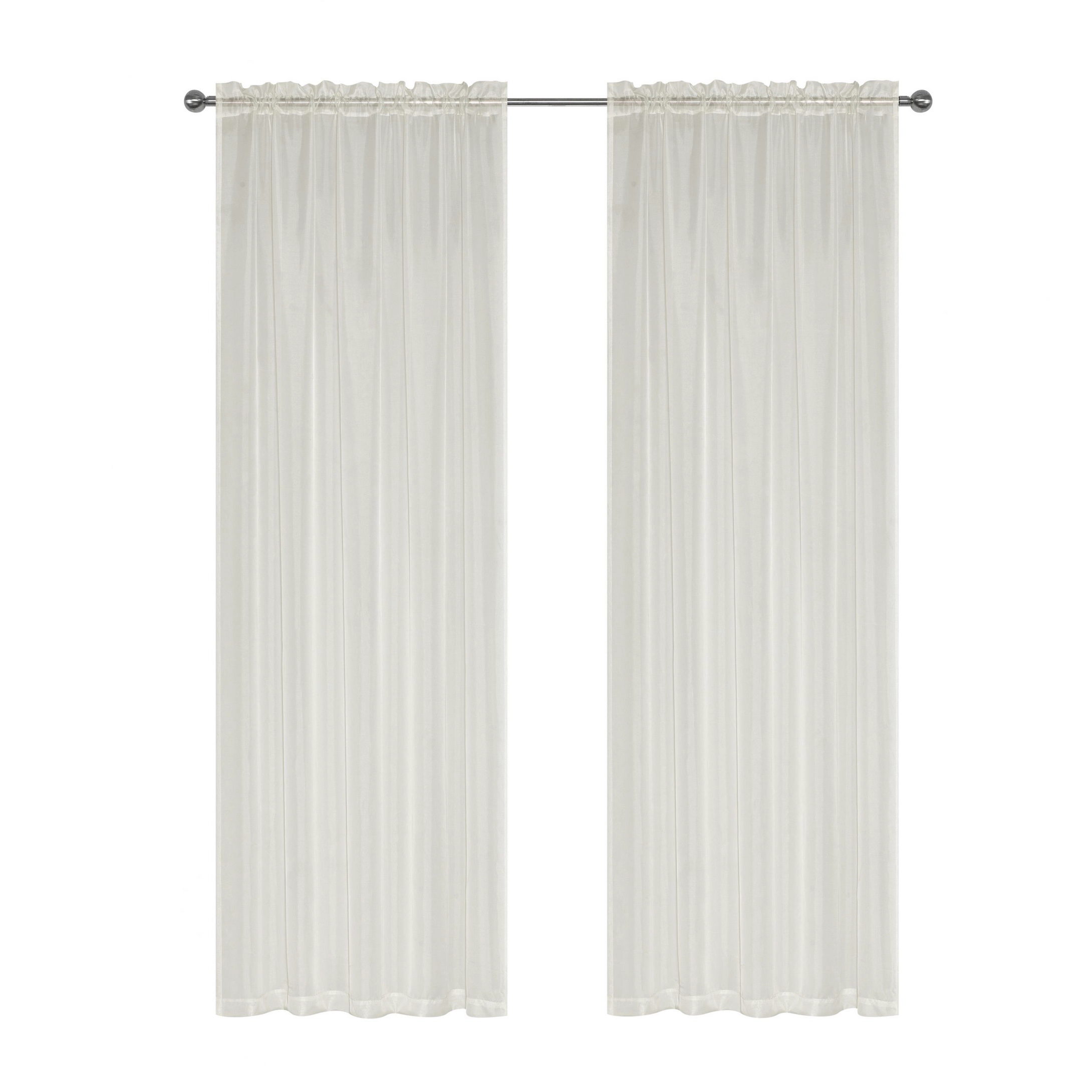 Kate Aurora Living 4-Pack High End Luxe Rod Pocket Sheer Voile Window Curtain Set