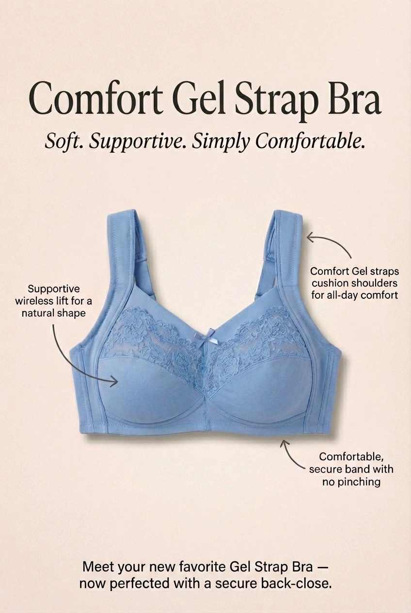 Comfort Choice Women's Plus Full Coverage Gel Strap Bra