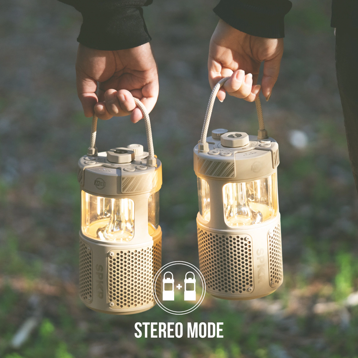 MEE audio lightSPKR Bluetooth Wireless Speaker w/ Camping Lantern