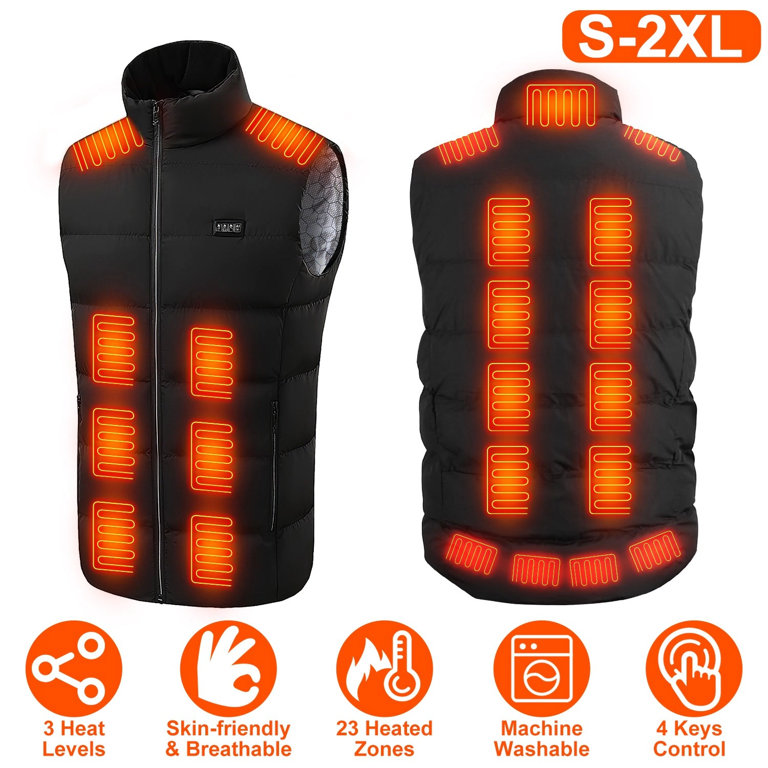 GBruno 23-Zone USB Heated Vest