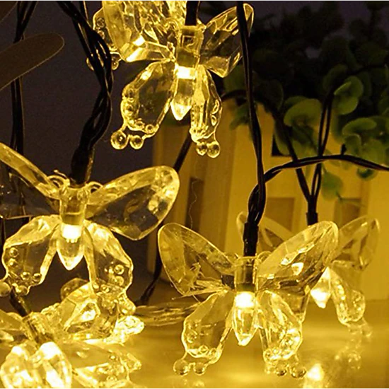 Perfect Holiday Solar Butterfly String Lights Decorative Ambient ...