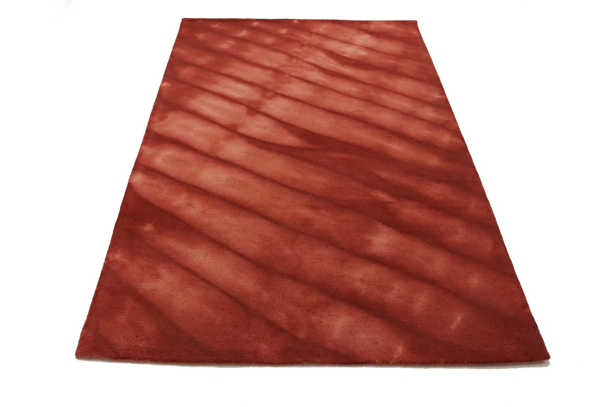 Magic Rugs Maroon Red Tie-Dye 5X8 Hand-Tufted Modern Rug