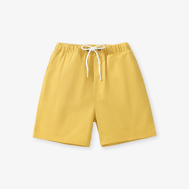 MyKids-USA Boys Solid Color Cotton Casual Style Shorts