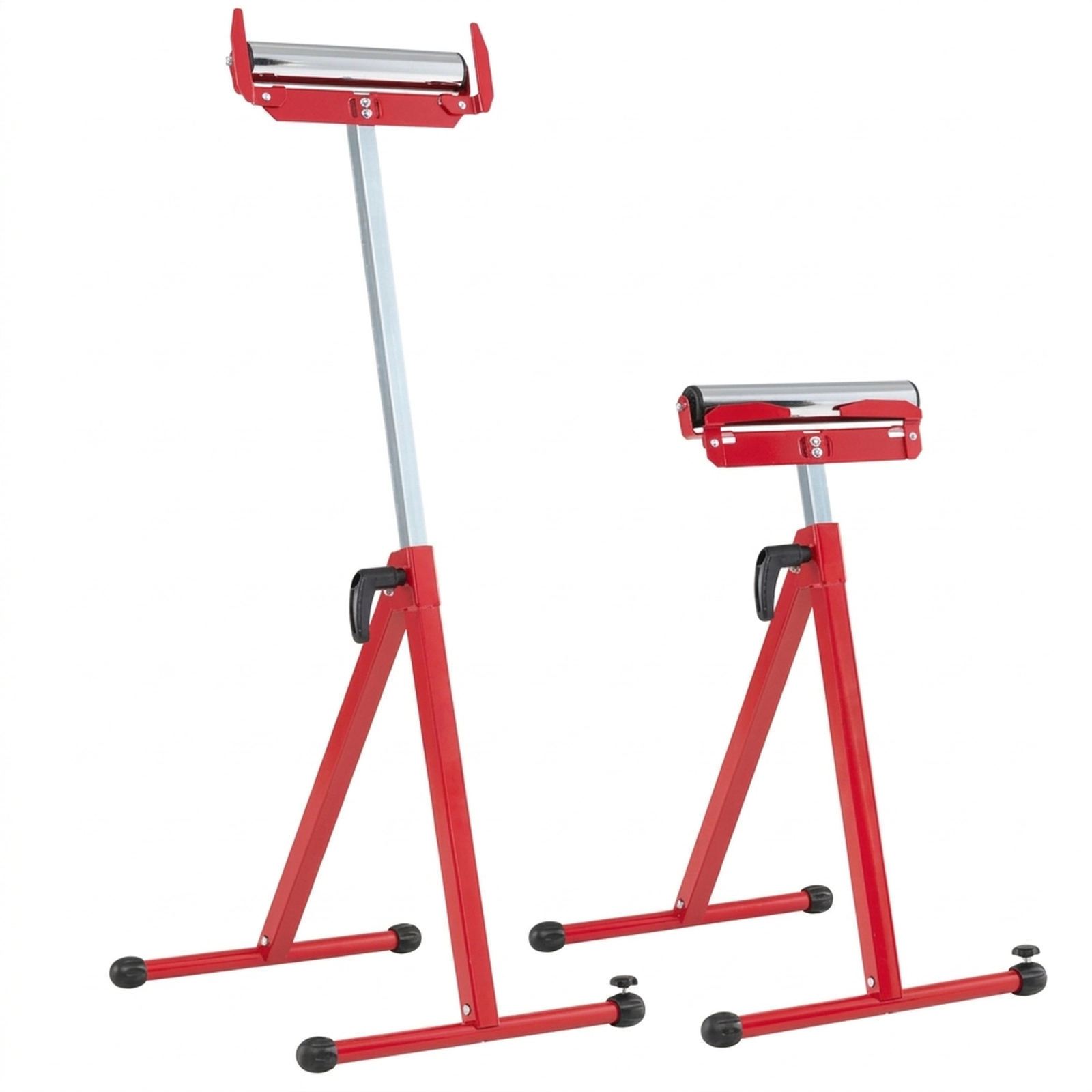 SUGIFT 2 Pack 250-lb Capacity Folding Roller Stands with Adjustable 28.5-in to 45-in Height and Edge Guides