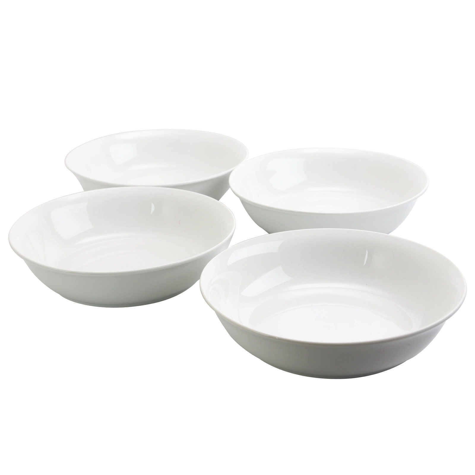Gibson Home Wide 8.75 in. Stoneware Dinner and Serving Bowls in White, Set of 4