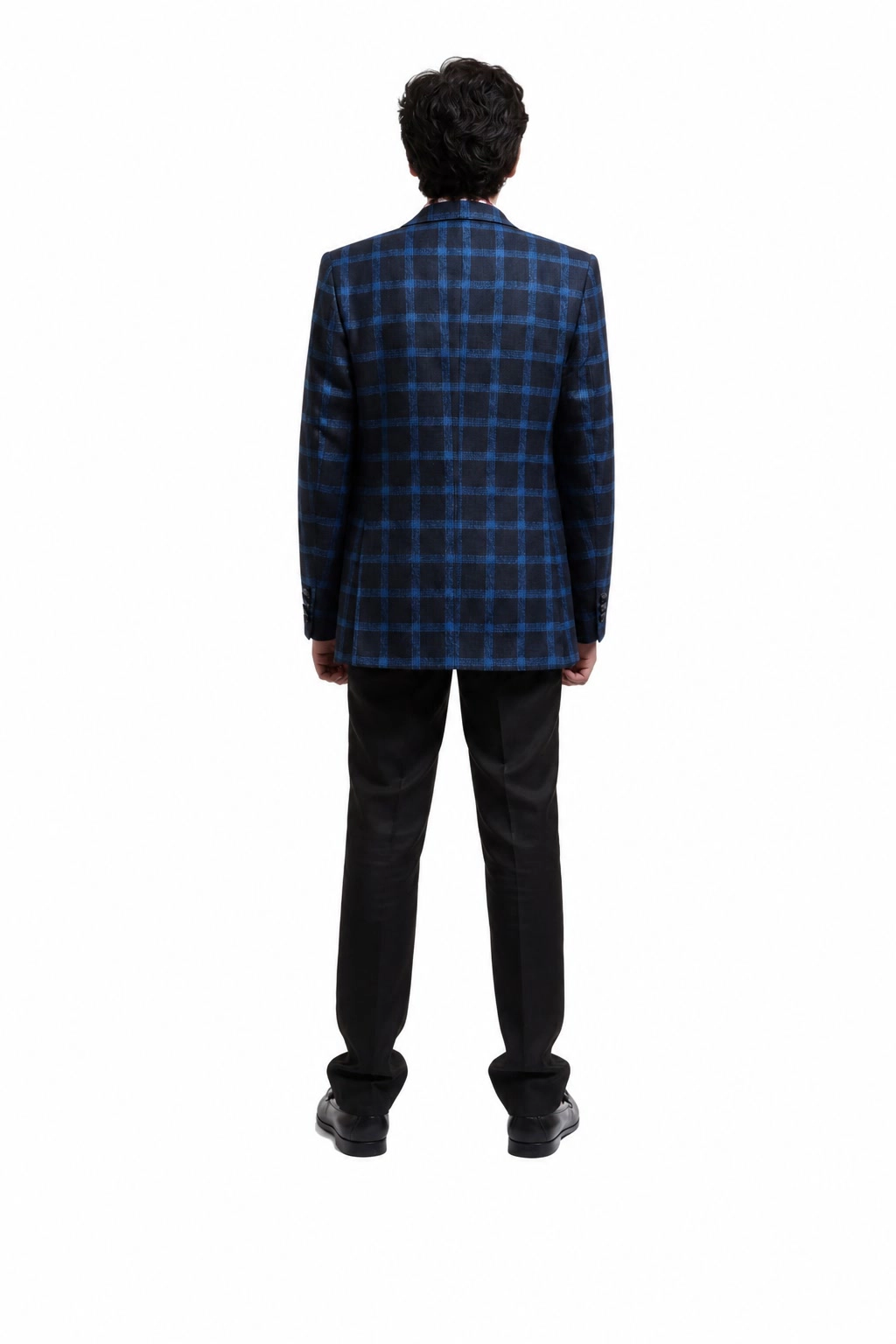 Elie Balleh Boys Slim Fit Wild Plaid Jacket