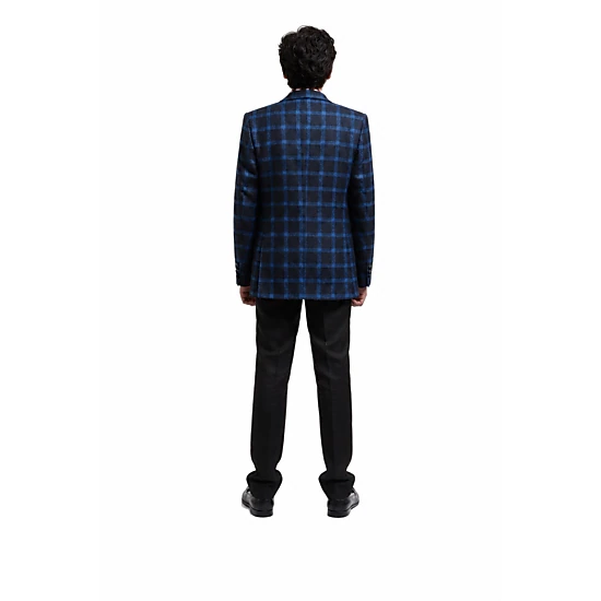 Elie Balleh Boys Slim Fit Wild Plaid Jacket